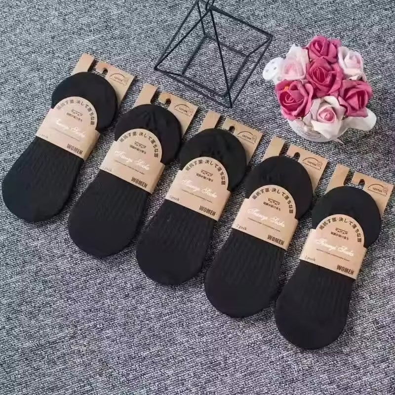 Set 5 perechi de sosete pentru dama, SS213, negru, marime universala (35-39) - poza 1