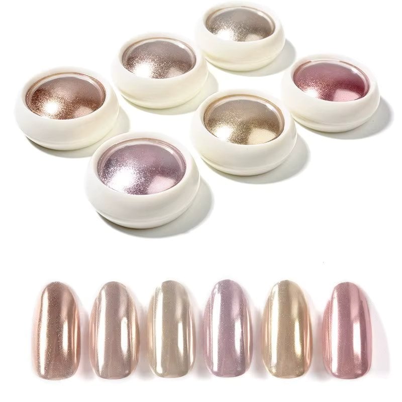 Set 6 pigmenti unghii mirror Marquise, PIGM20, Multicolor - poza 1