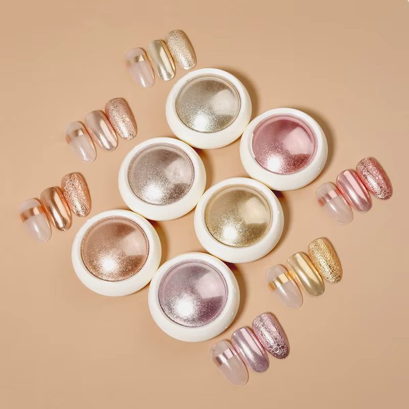 Set 6 pigmenti unghii mirror Marquise, PIGM20, Multicolor - poza 3