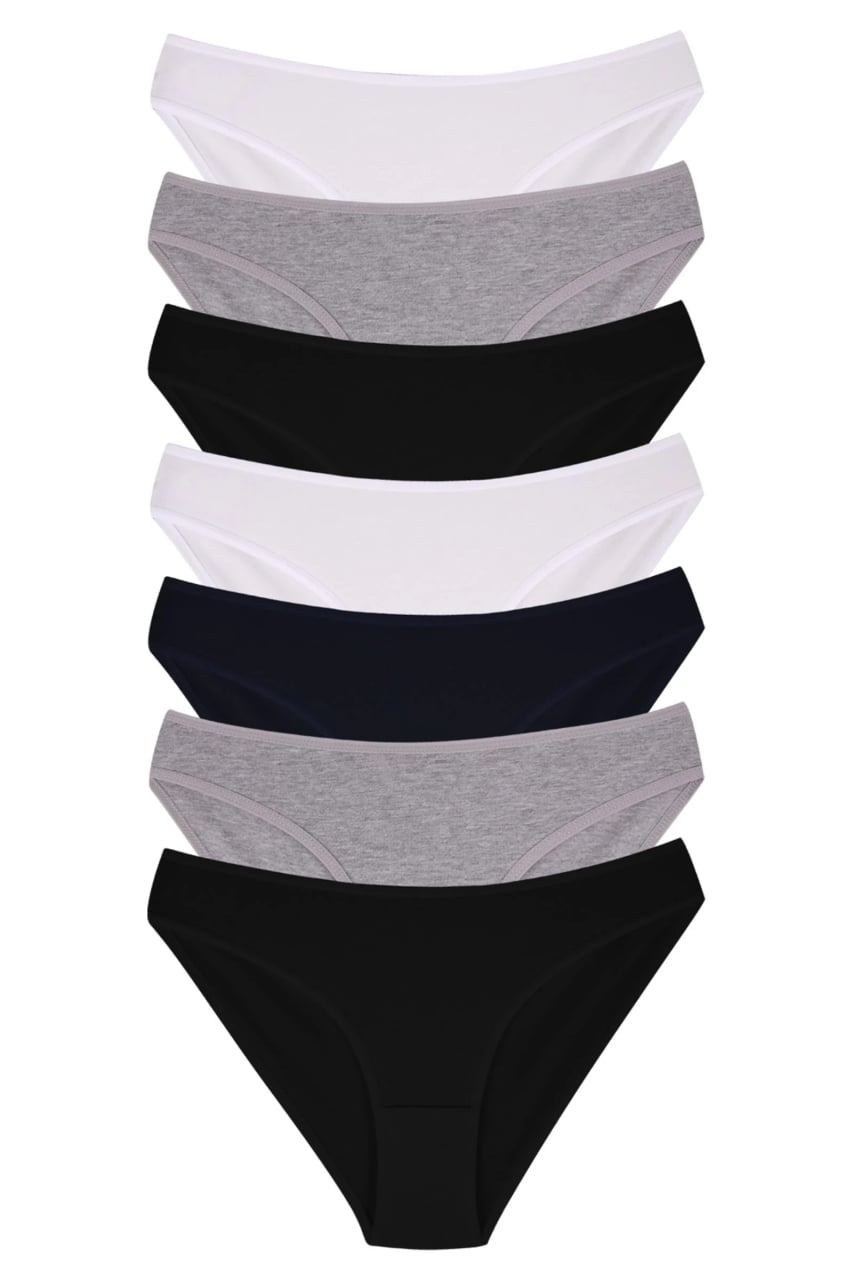 Set 7 perechi de chiloti din bumbac, pentru dama, 37000, Clasic - poza 1