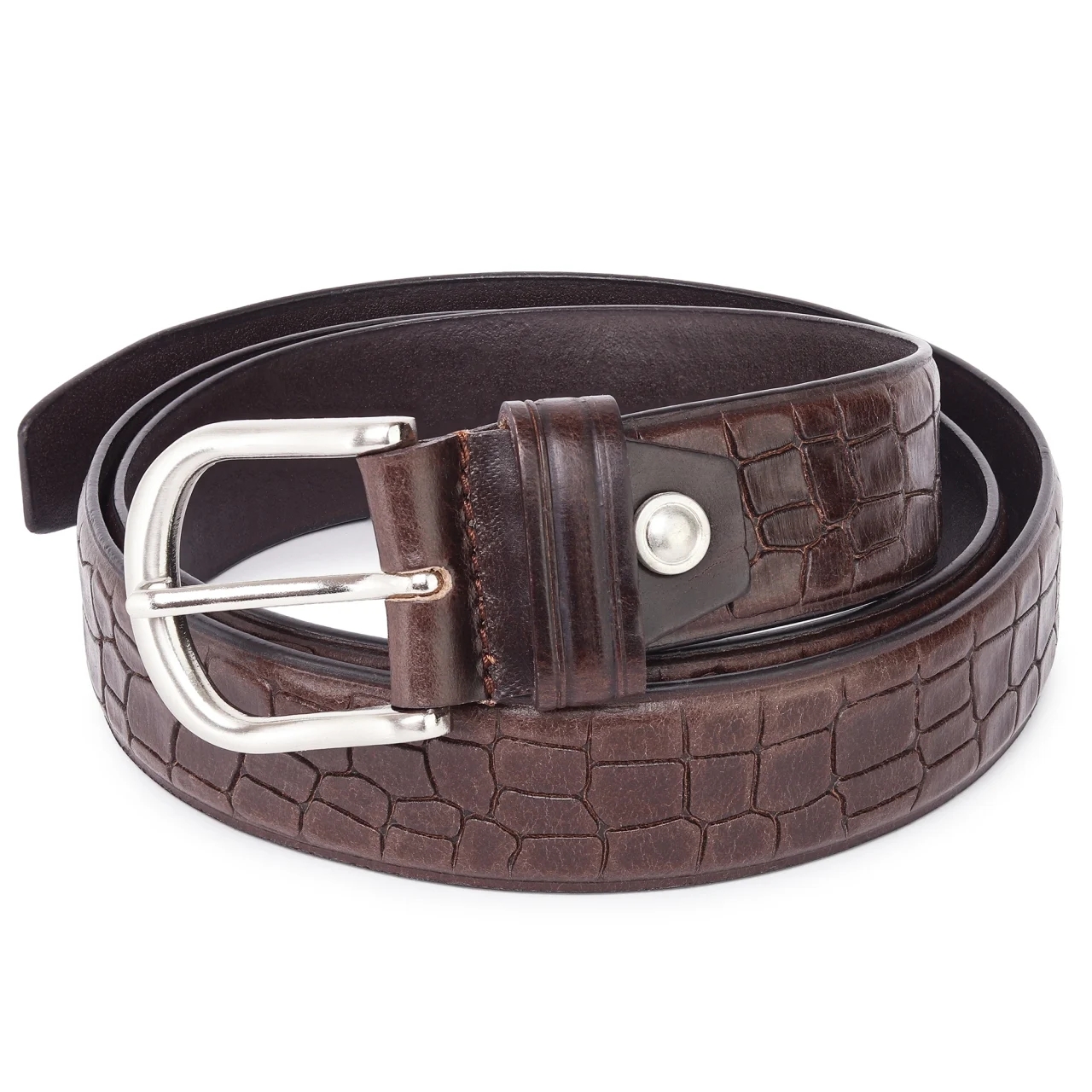 Set cadou pentru barbati, Portofel + Curea, piele naturala, model elegant, SET30, Maro - poza 4