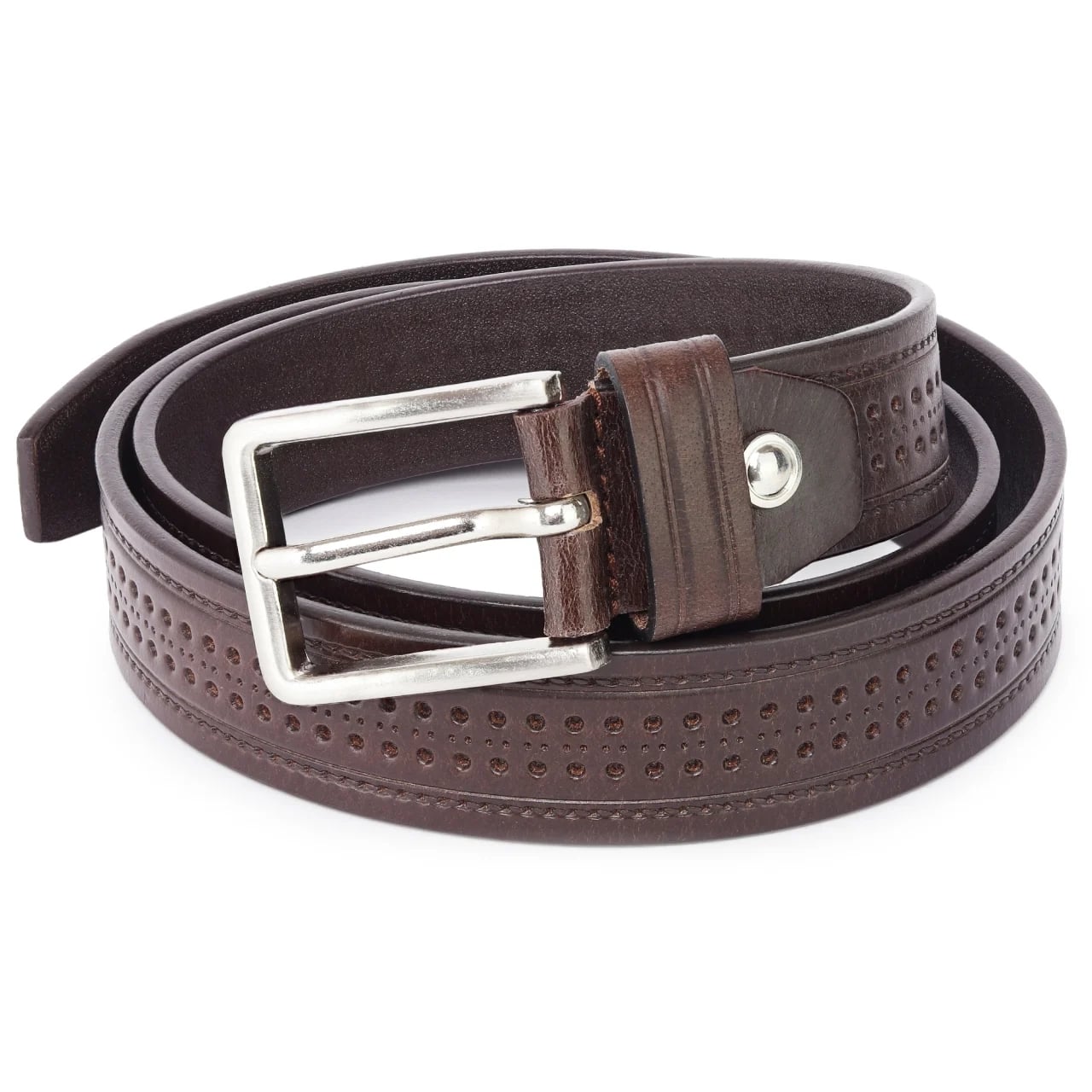 Set cadou pentru barbati, Portofel + Curea, piele naturala, model elegant, SET32, Maro/Negru - poza 4