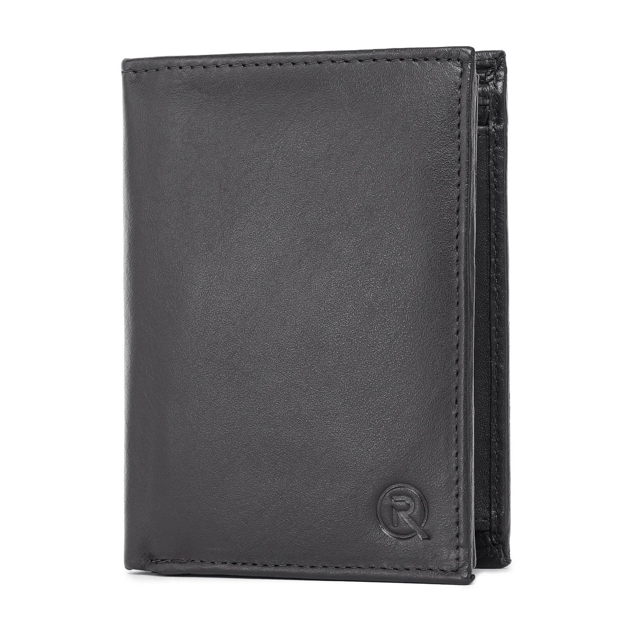 Set cadou pentru barbati, Portofel + Curea, piele naturala, model elegant, SET33, Negru/Negru - poza 4