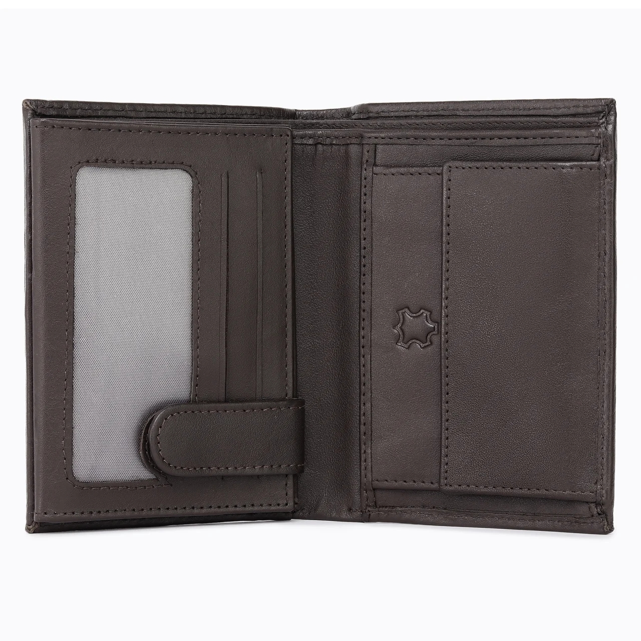 Set cadou pentru barbati, Portofel + Curea, piele naturala, model elegant, SET34, Maro inchis/Negru - poza 5