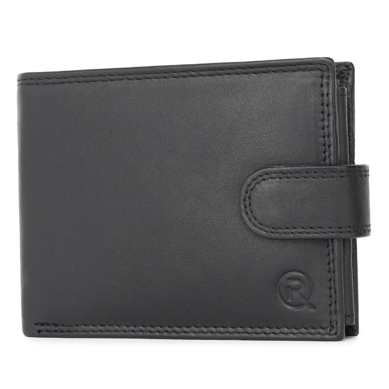 Set cadou pentru barbati, Portofel + Curea, piele naturala, model elegant, SET39, Negru - poza 5