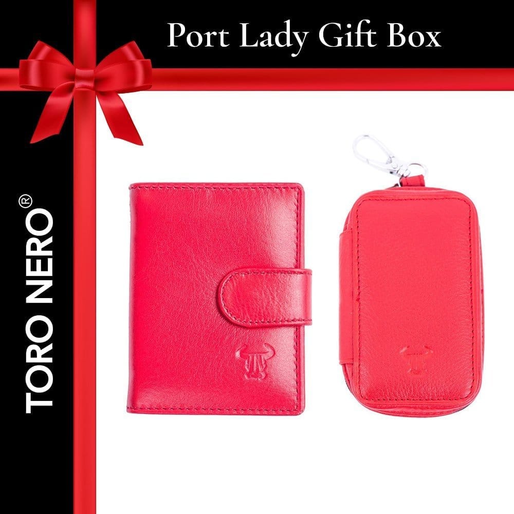 Set cadou port-chei+port-card din piele pentru femei Port Lady