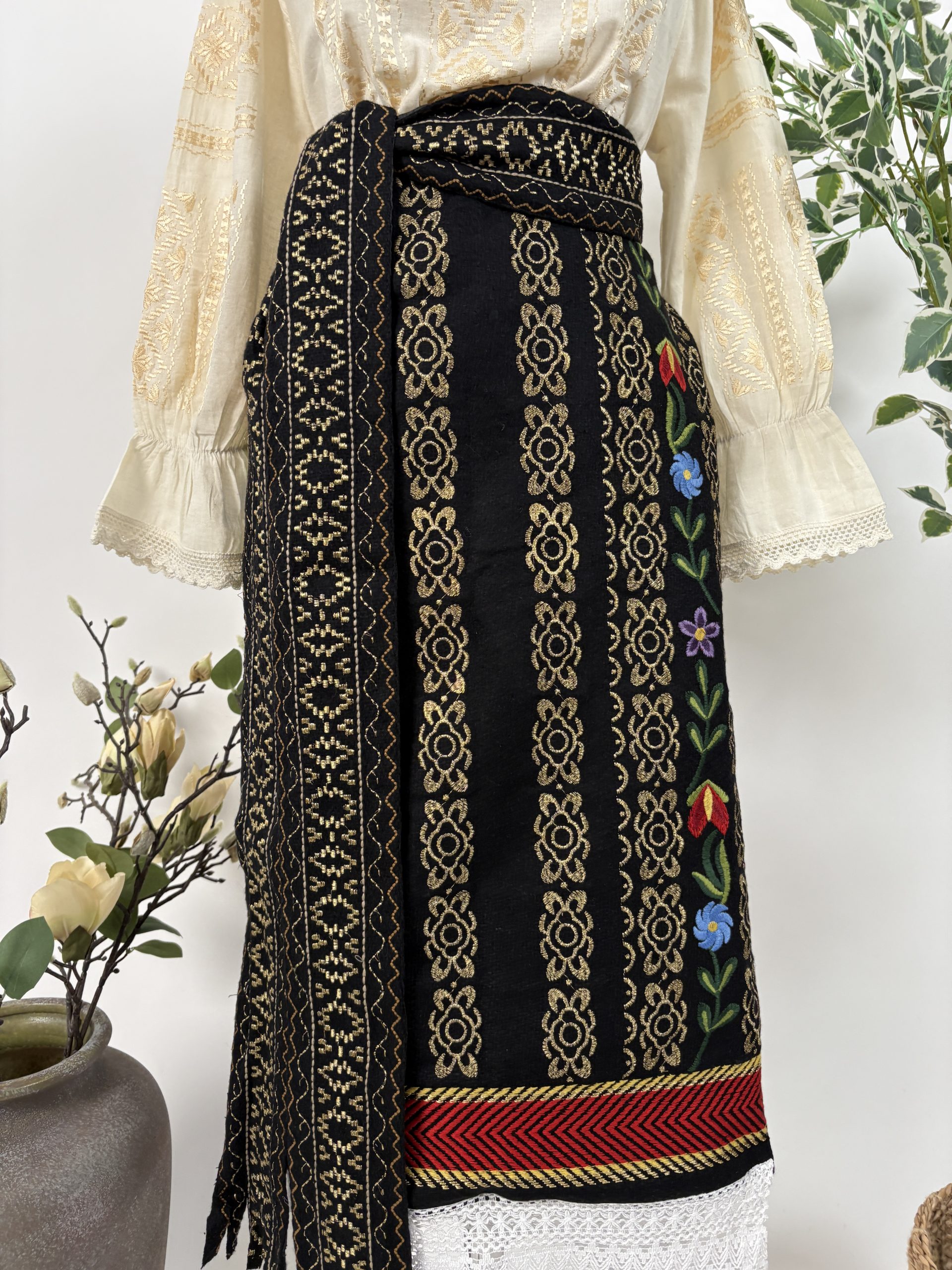 Set catrință și brâu TM2269 •bej•