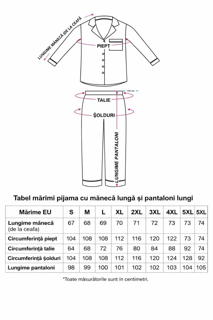 Set pijama dama din doua piese, cu nasturi – 2500341, Roz cu fundite - poza 2