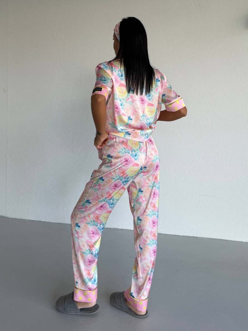 Set pijama dama din doua piese, cu nasturi – 2500374, Sunny Roses - poza 5