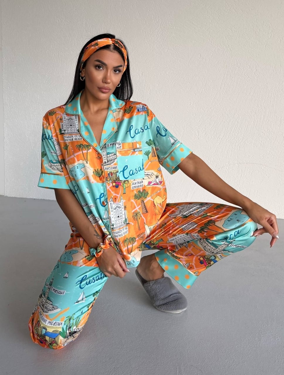Set pijama dama din doua piese, cu nasturi – 2500375, Casablanca Breeze - poza 2