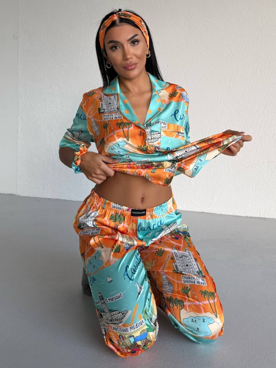 Set pijama dama din doua piese, cu nasturi – 2500375, Casablanca Breeze - poza 3
