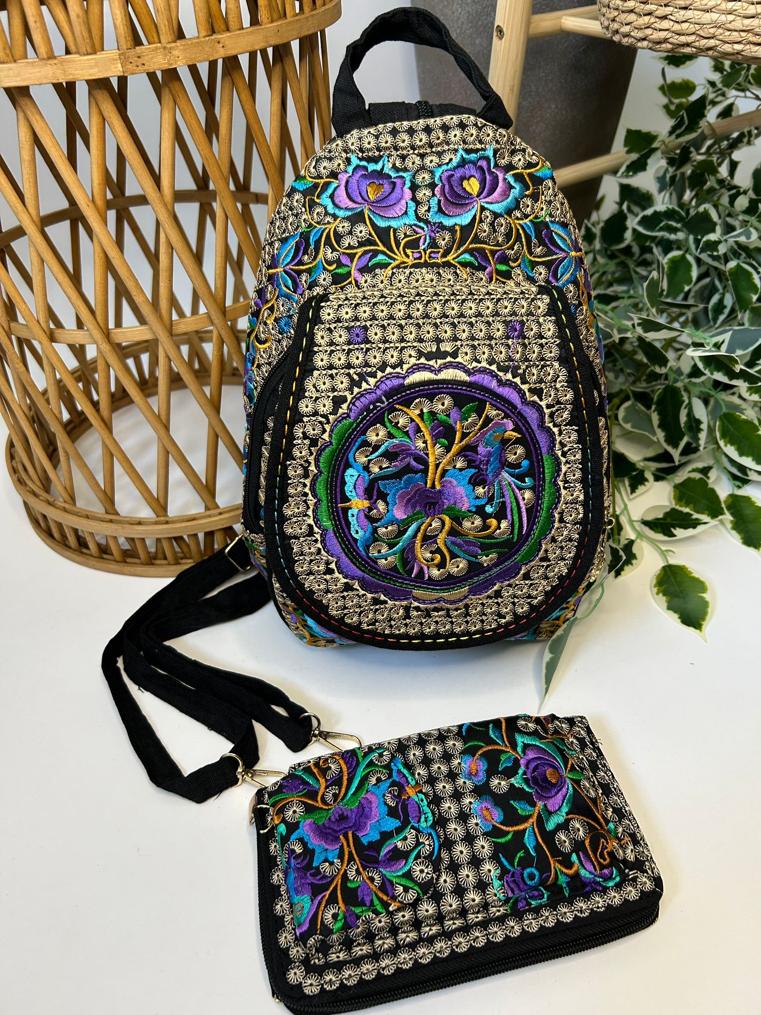Set rucsac tradițional și portofel TM1934