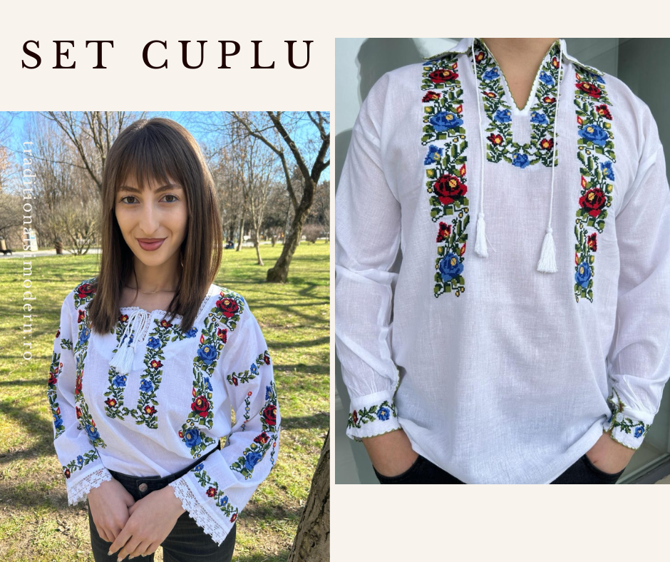 Set tradițional cuplu, ie femei/ie bărbați TM830 *motive florale*