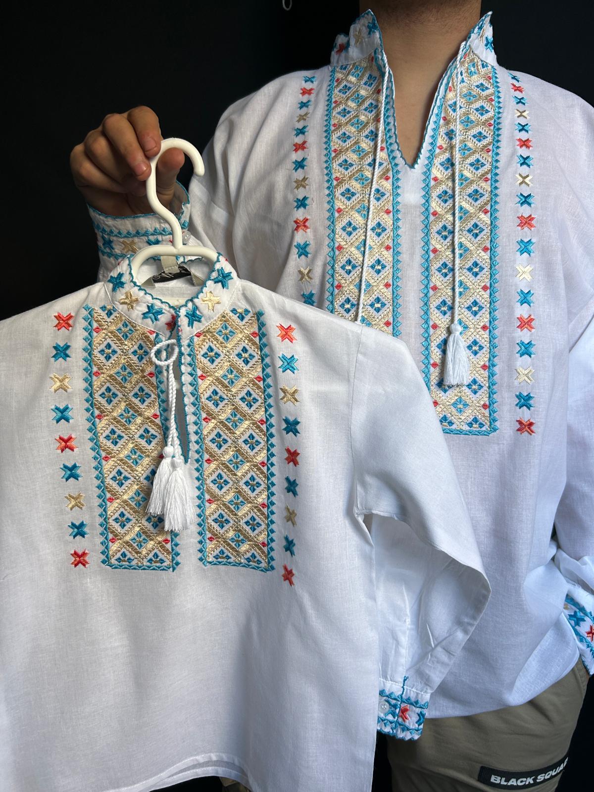 Set tradițional tată - fiu, ie bărbați/ ie copii TM1616 feerie - M - 16