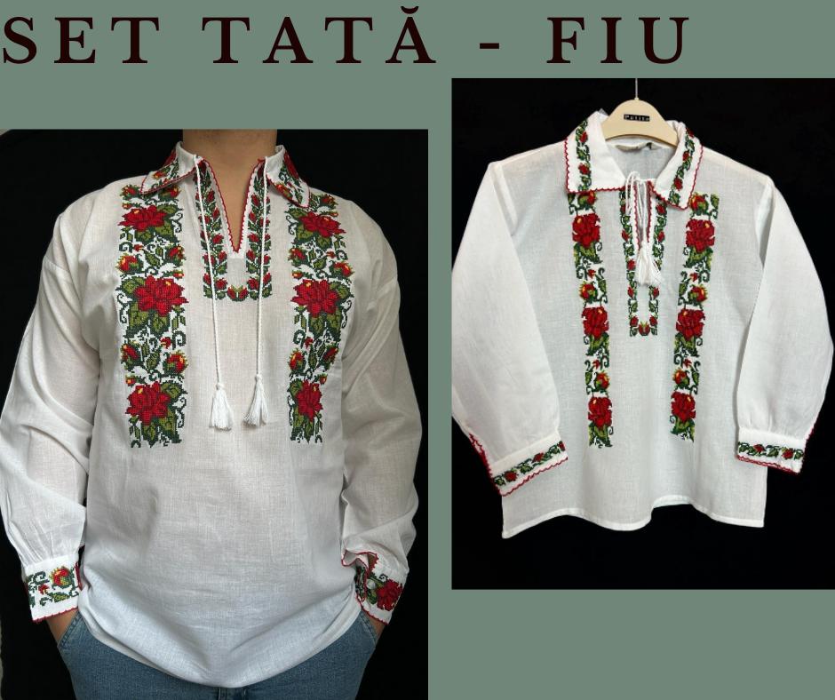 Set tradițional tată - fiu, ie bărbați/ ie copii TM1640 - L - 6