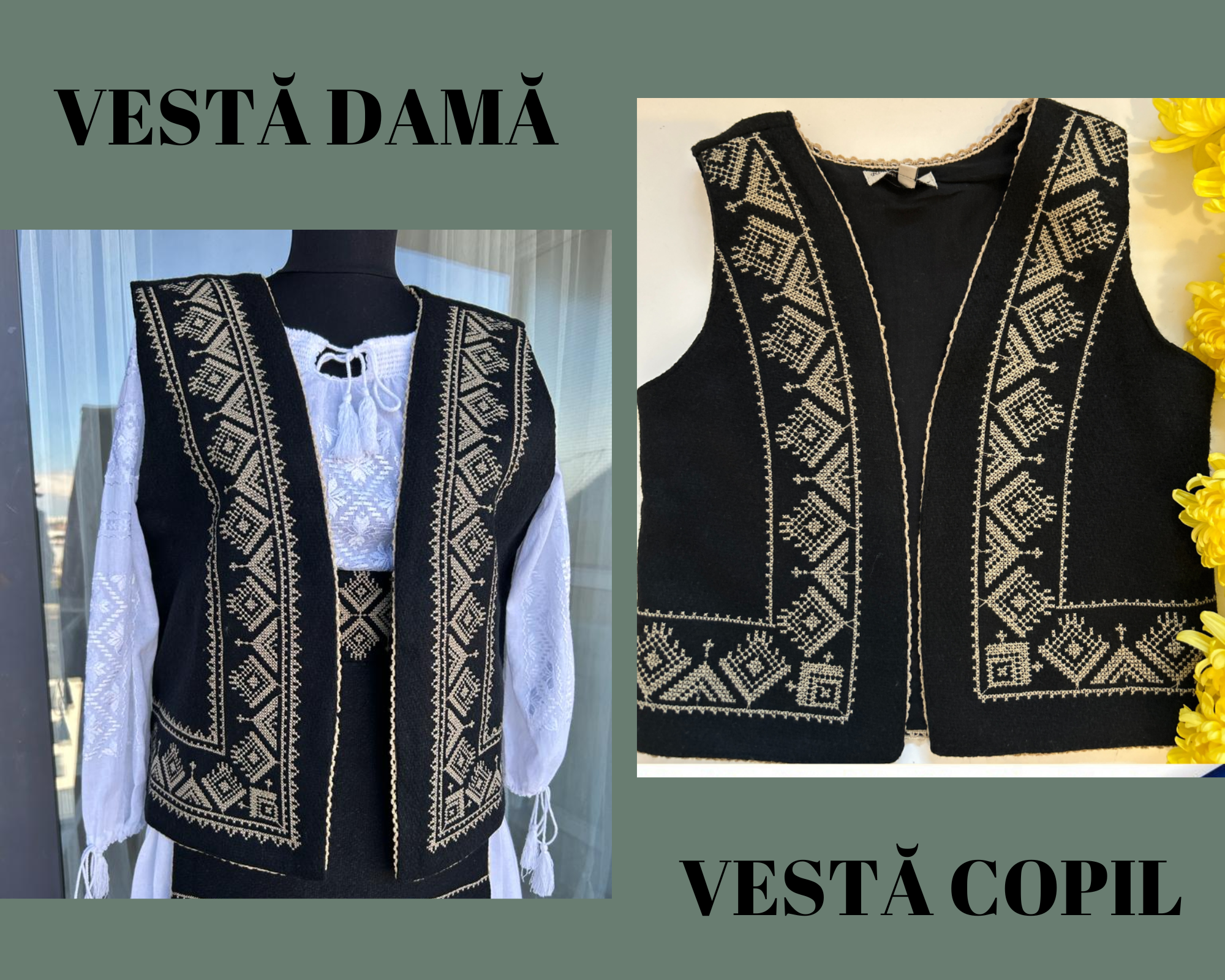 Set vestă damă/vestă copil TM1695 - motive geometrice - - 3XL - 4