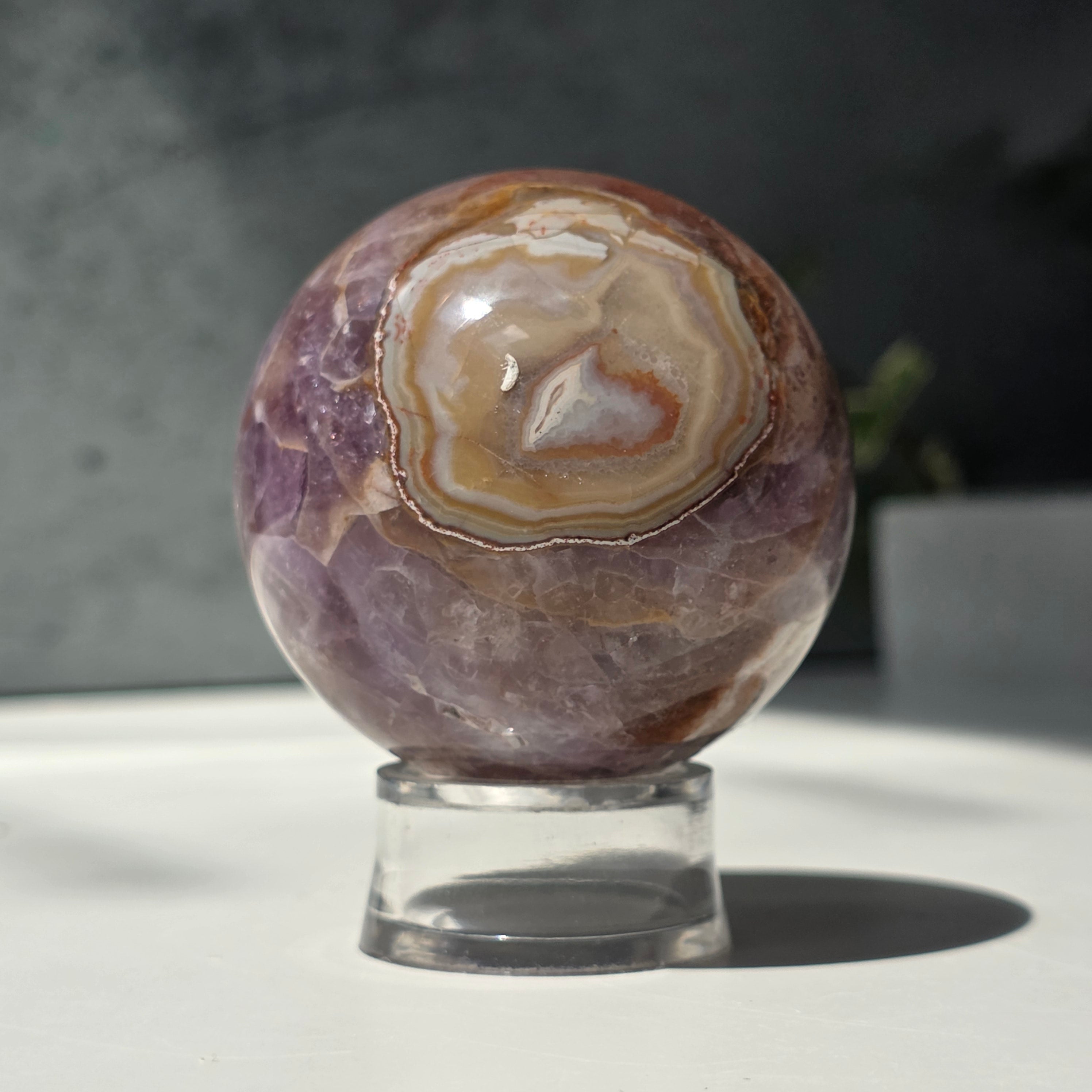 Sfera agat cu ametist | Model 4