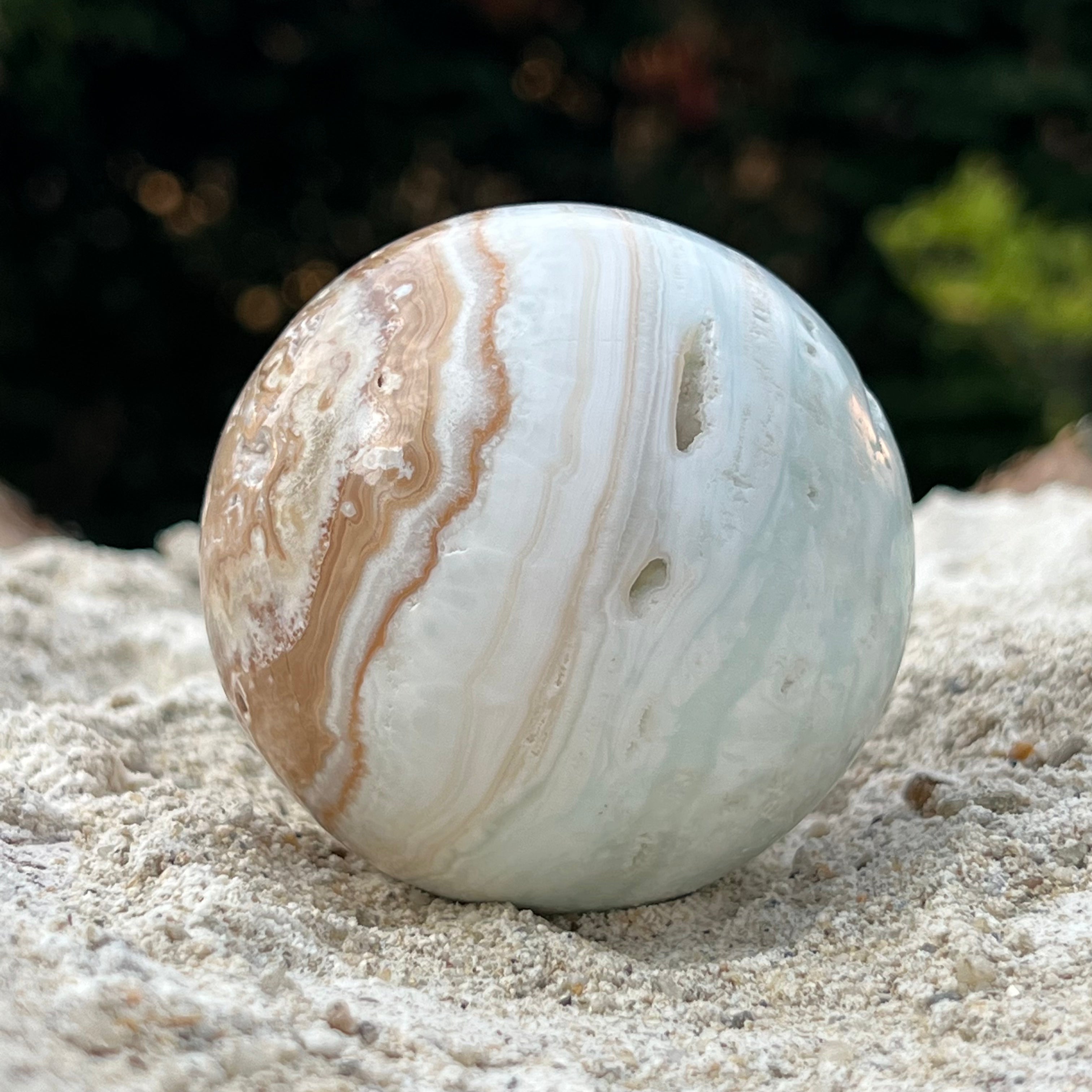 Sfera calcit albastru caraibe