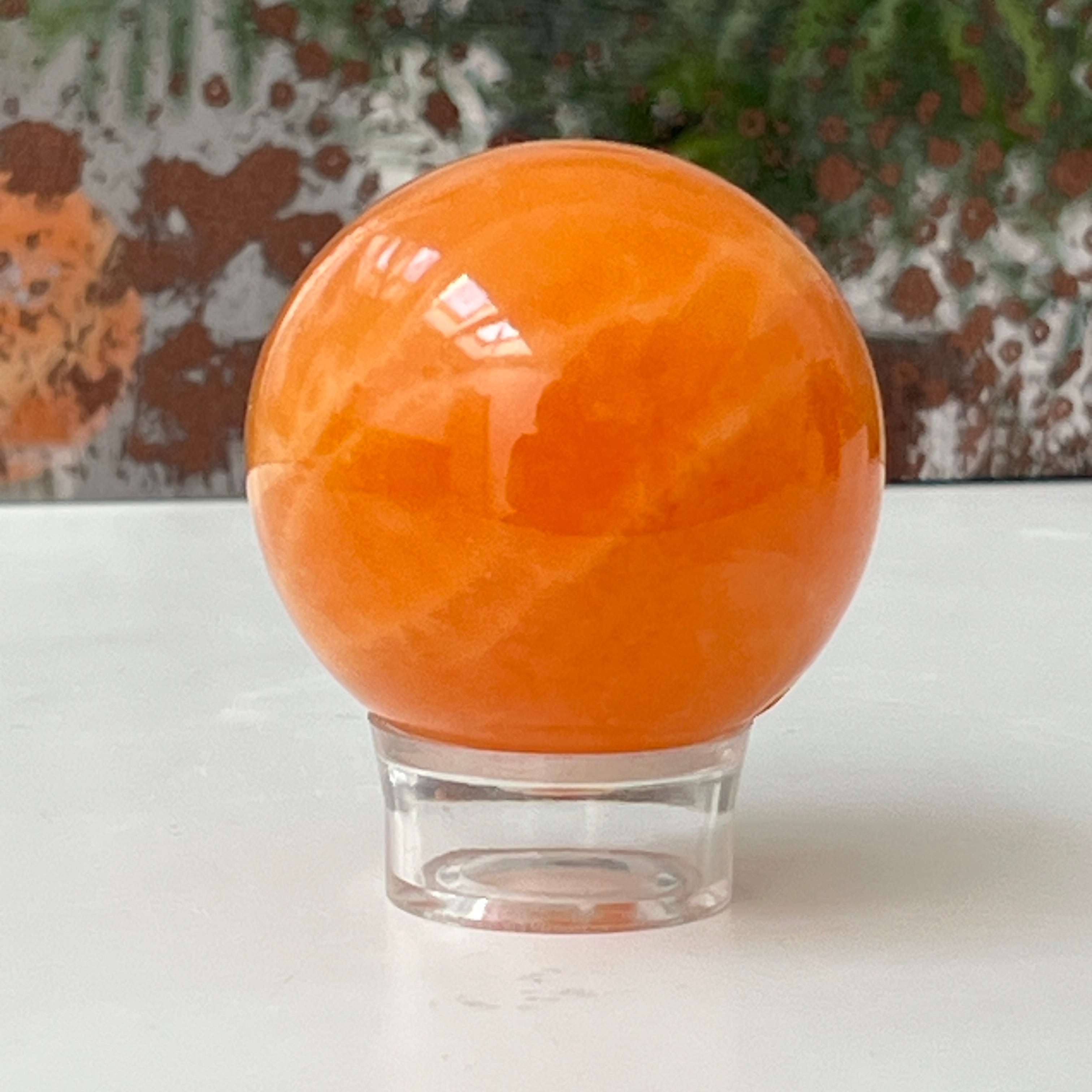 Sfera calcit portocaliu zebra | Model 5
