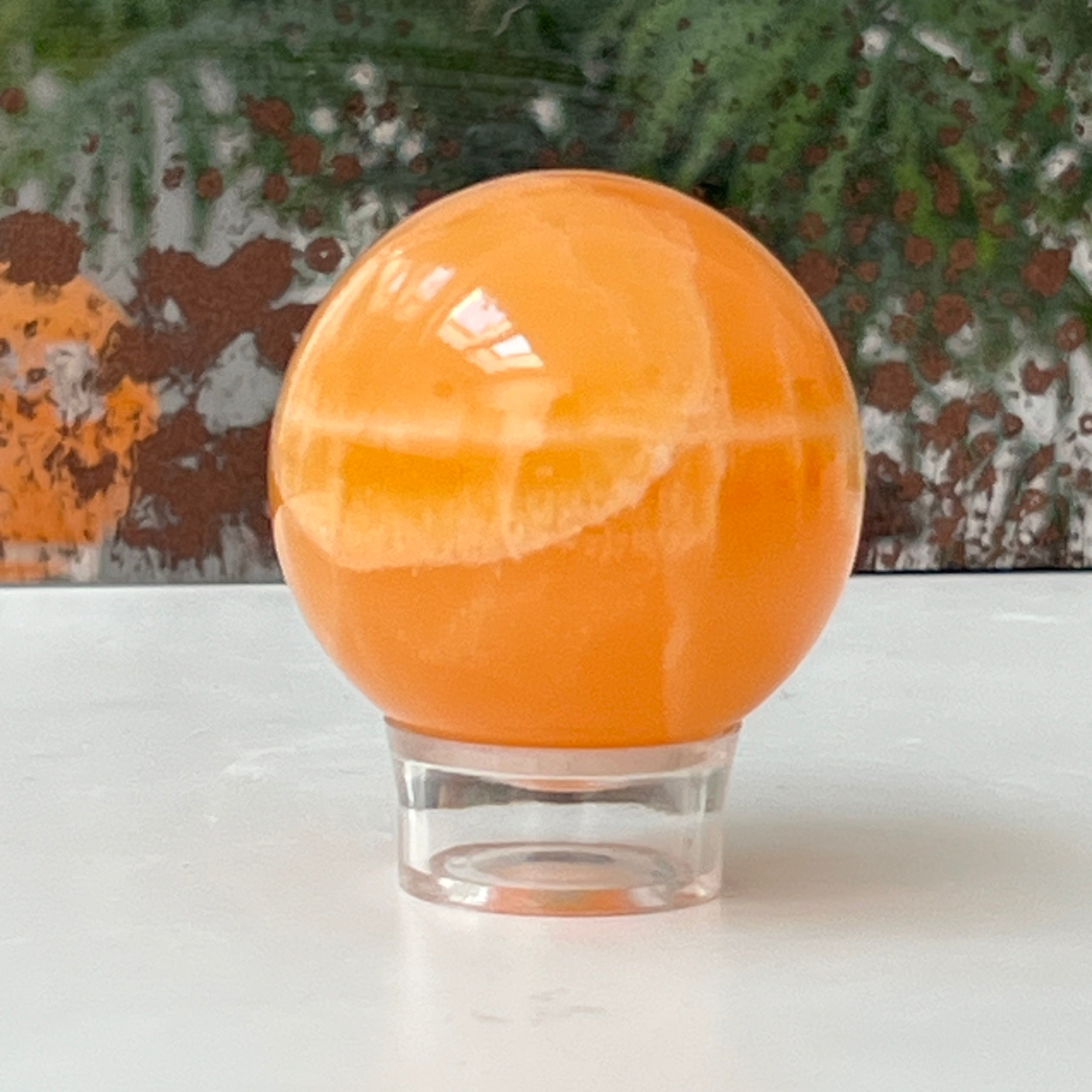 Sfera calcit portocaliu zebra | Model 6