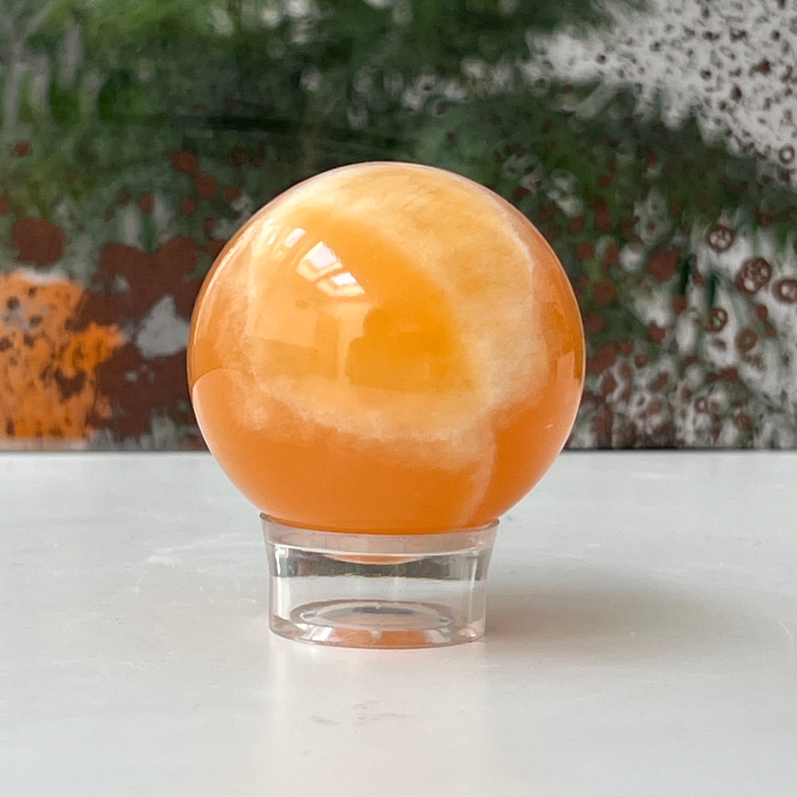 Sfera calcit portocaliu zebra | Model 8