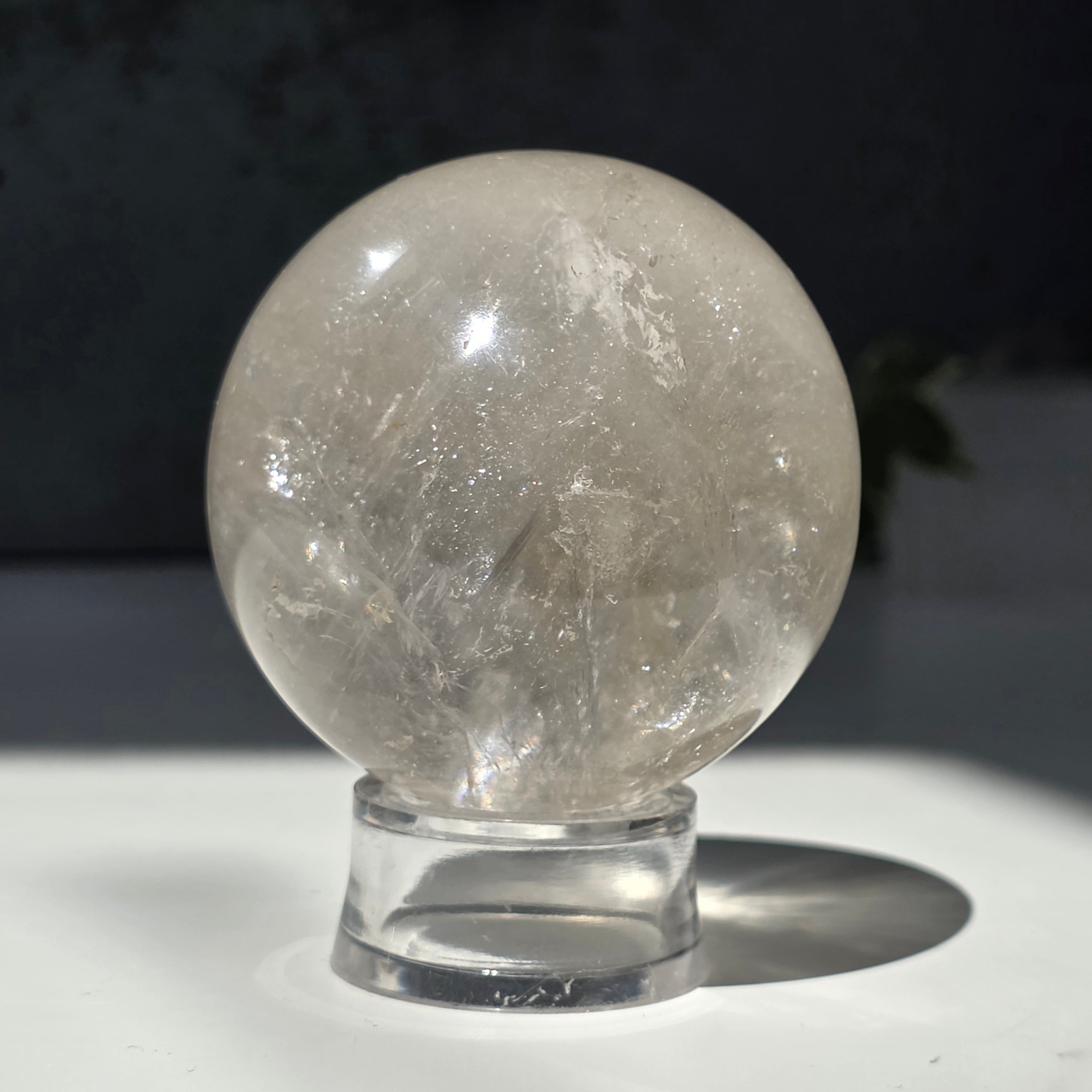 Sfera cuart incolor/ cristal de stanca, glob cristal m6