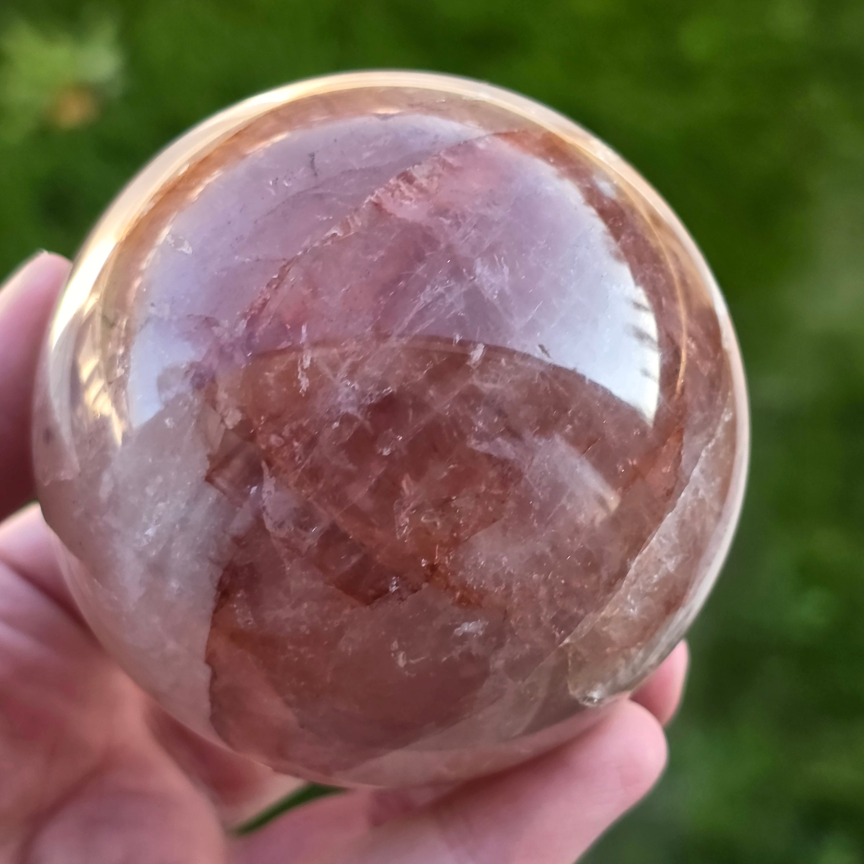 Sfera cuart rosu hematoid Madagascar, cuart de foc | Model 5