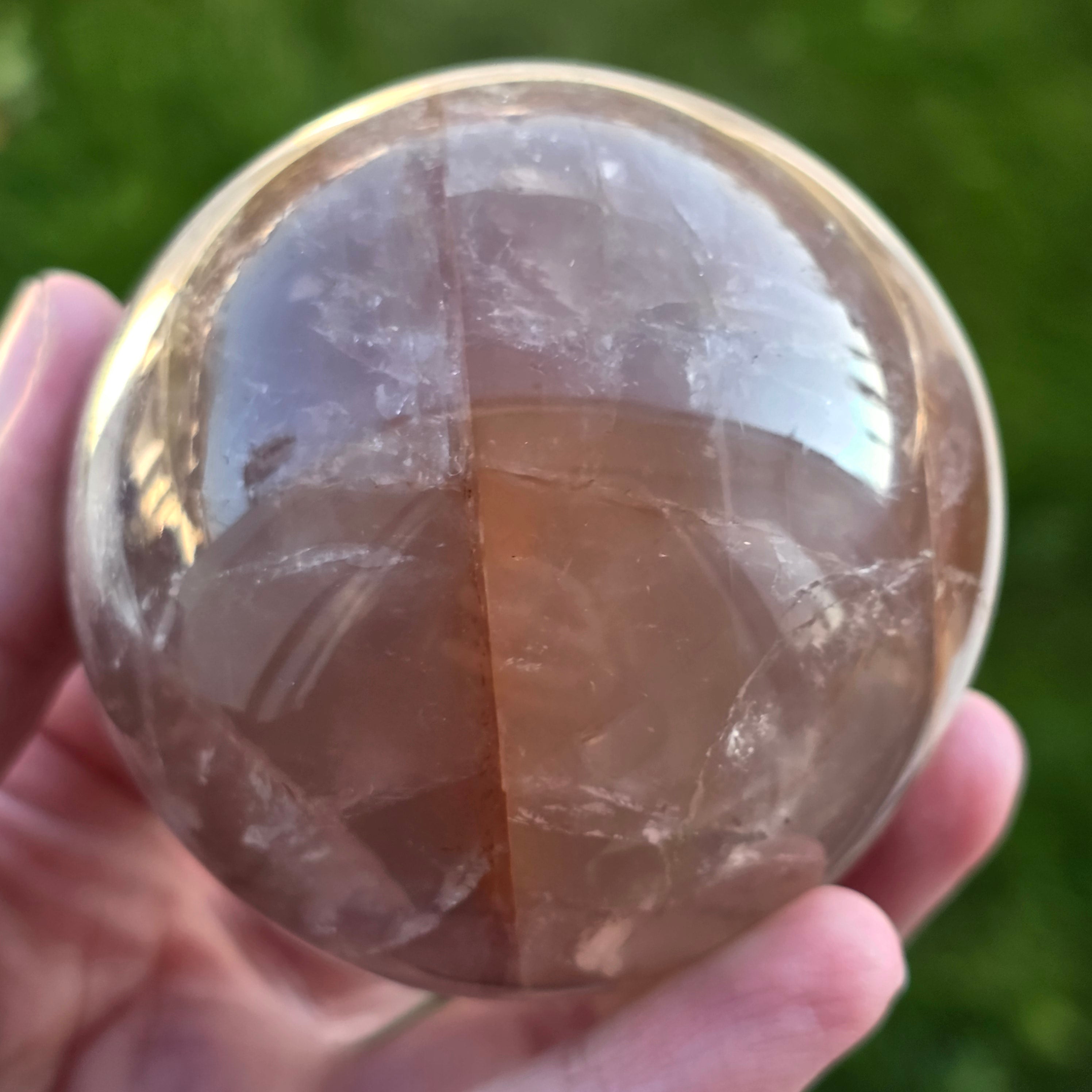 Sfera cuart rosu hematoid Madagascar m3, cuart de foc
