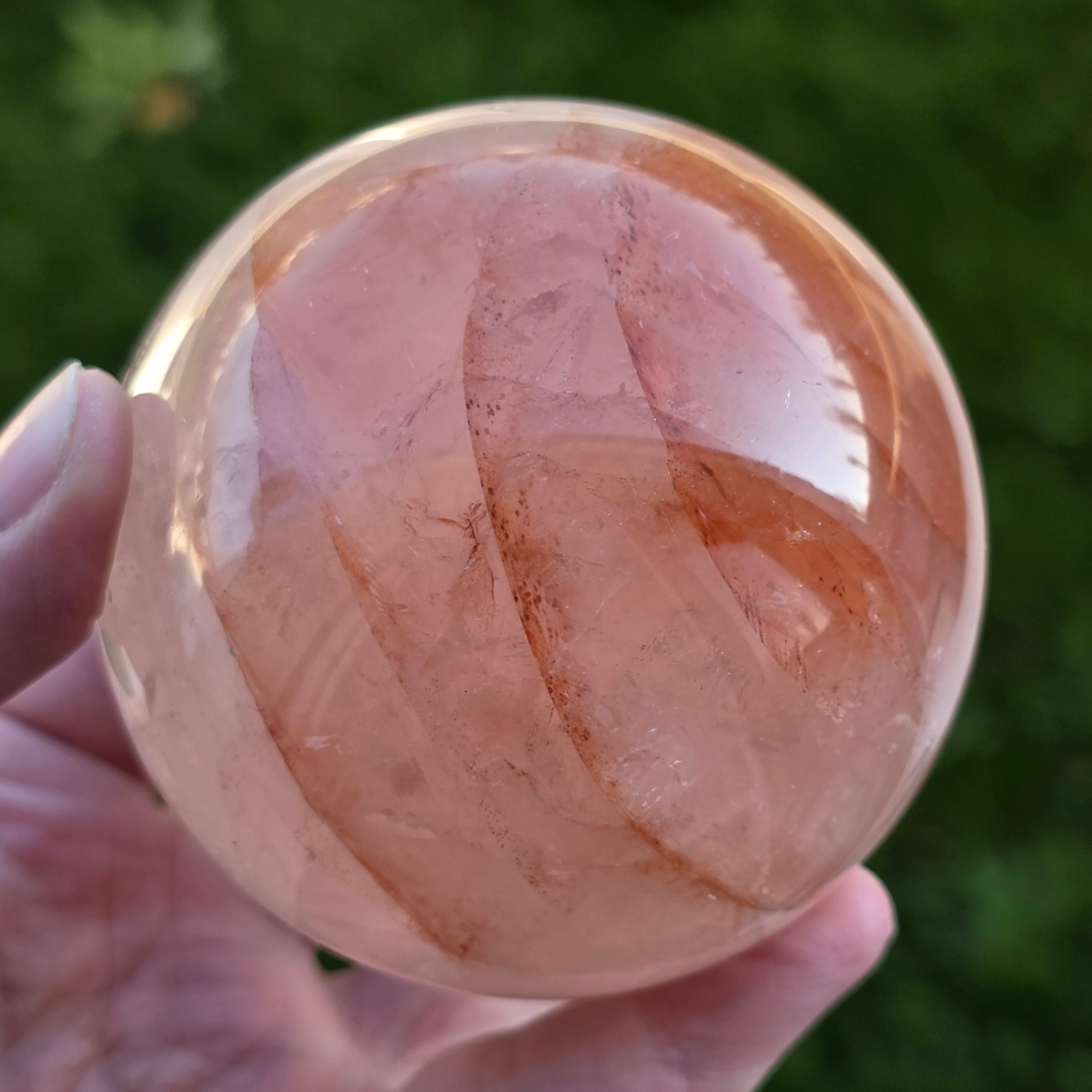 Sfera cuart rosu hematoid Madagascar m4, cuart de foc