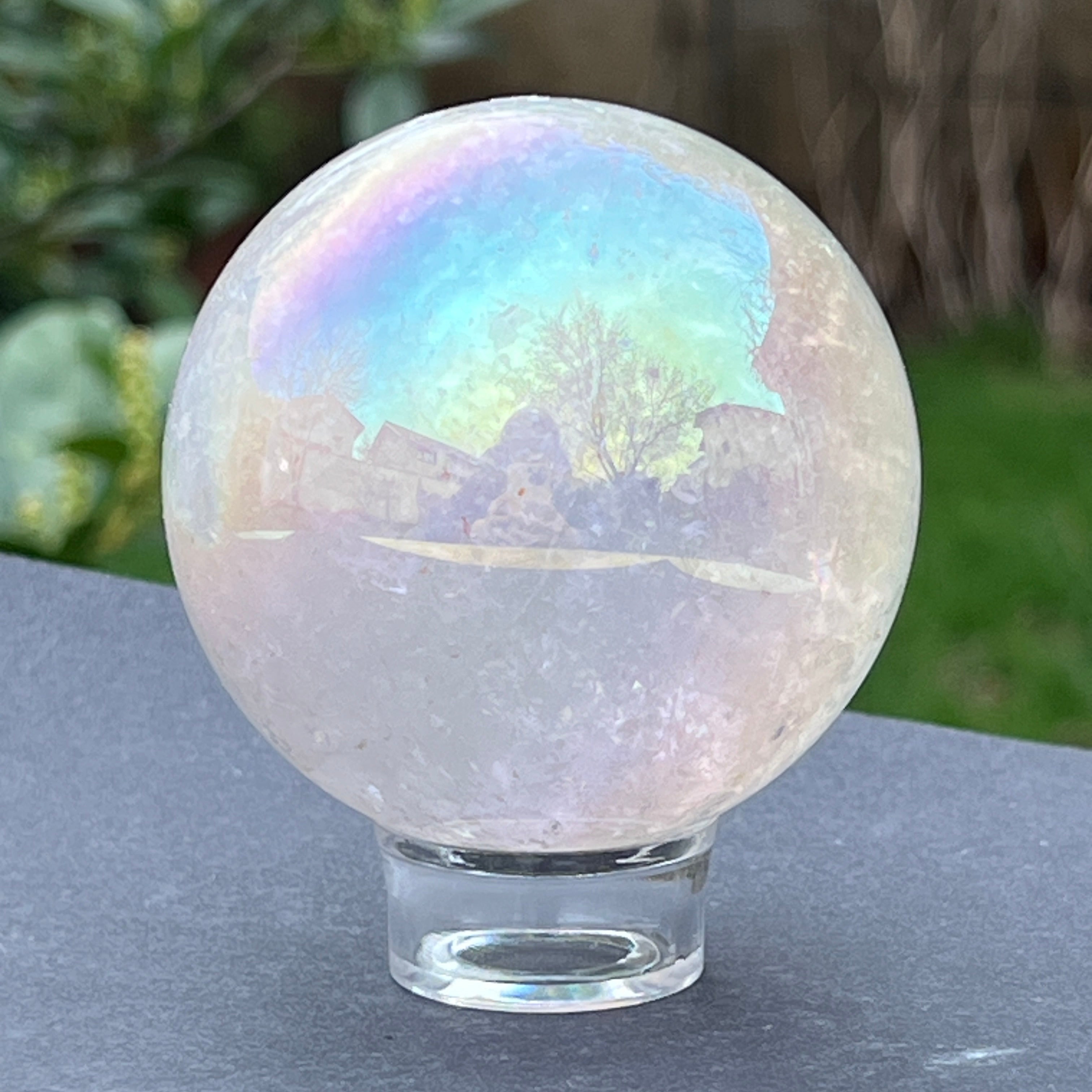 Sfera cuart roz aura model 4