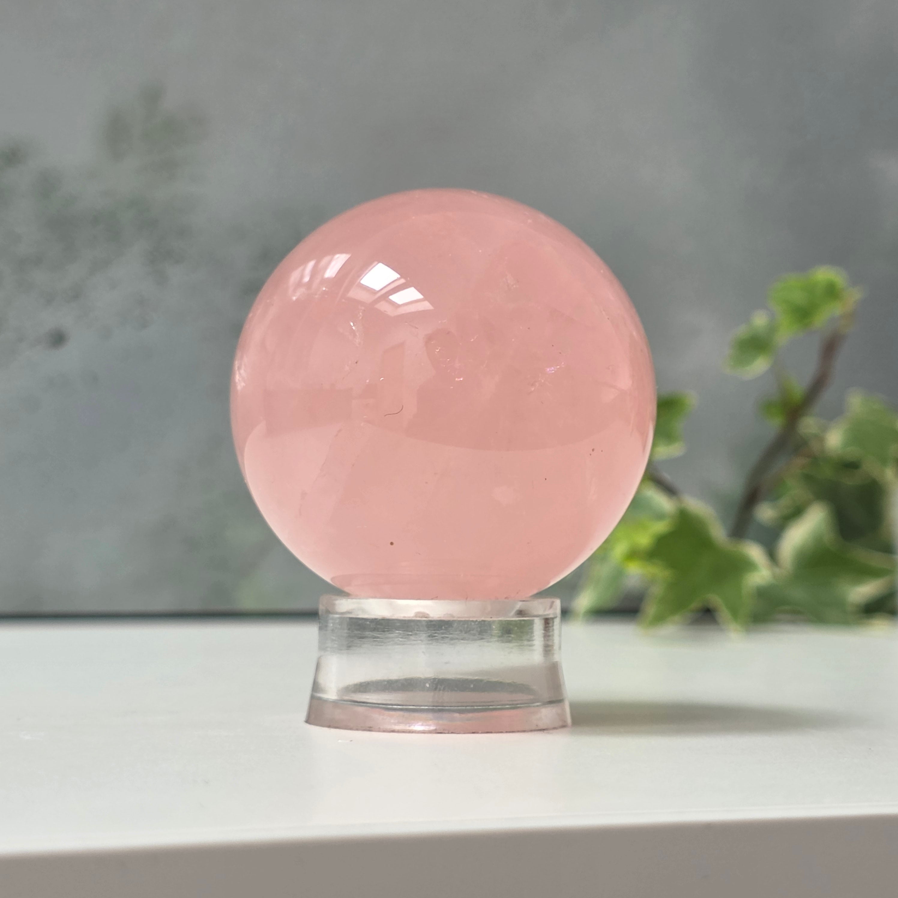 Sfera cuart roz cu asterism | Model 2
