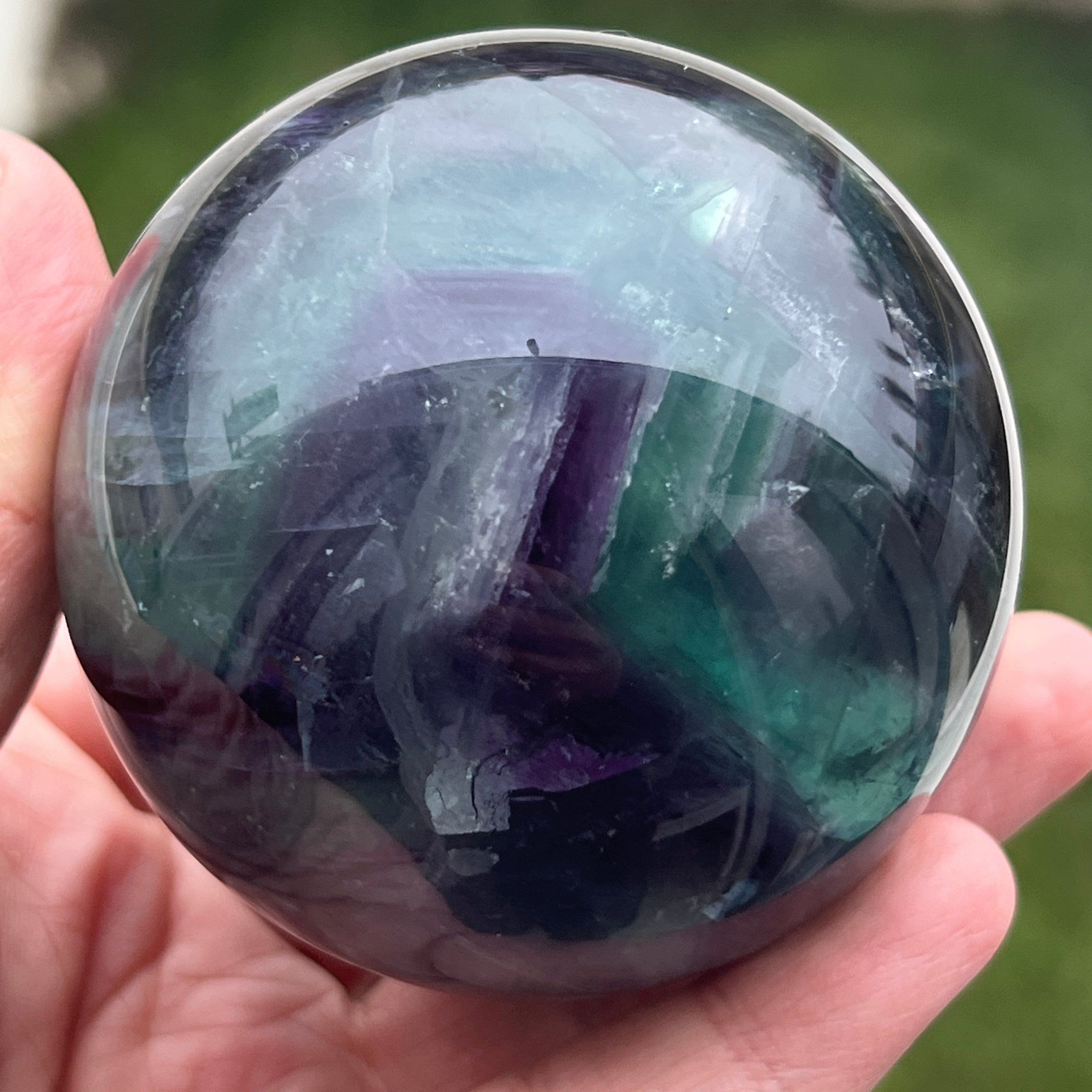 Sfera fluorit curcubeu | Model 13