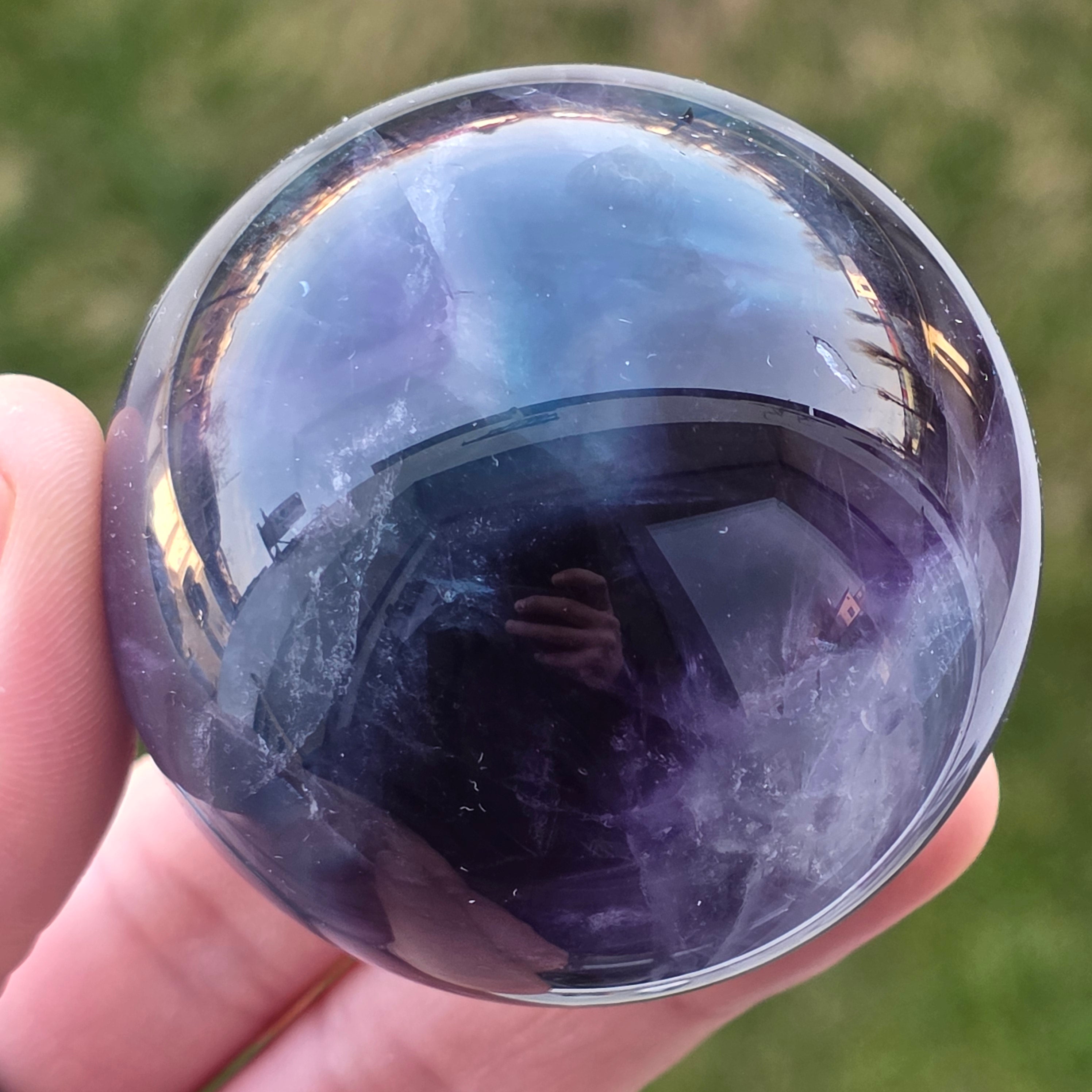 Sfera fluorit curcubeu | Model 14