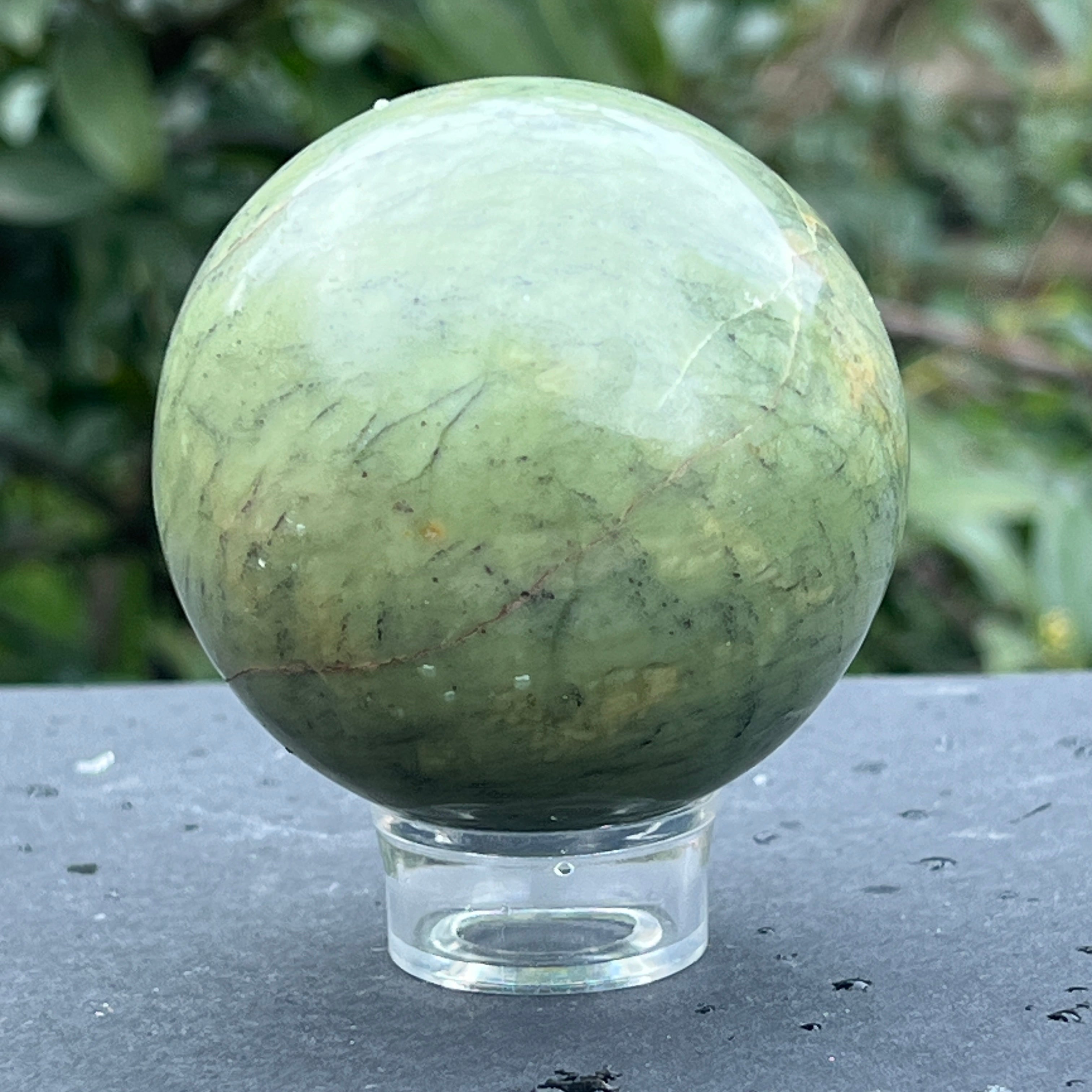 Sfera jad verde nefrit din Pakistan model 3