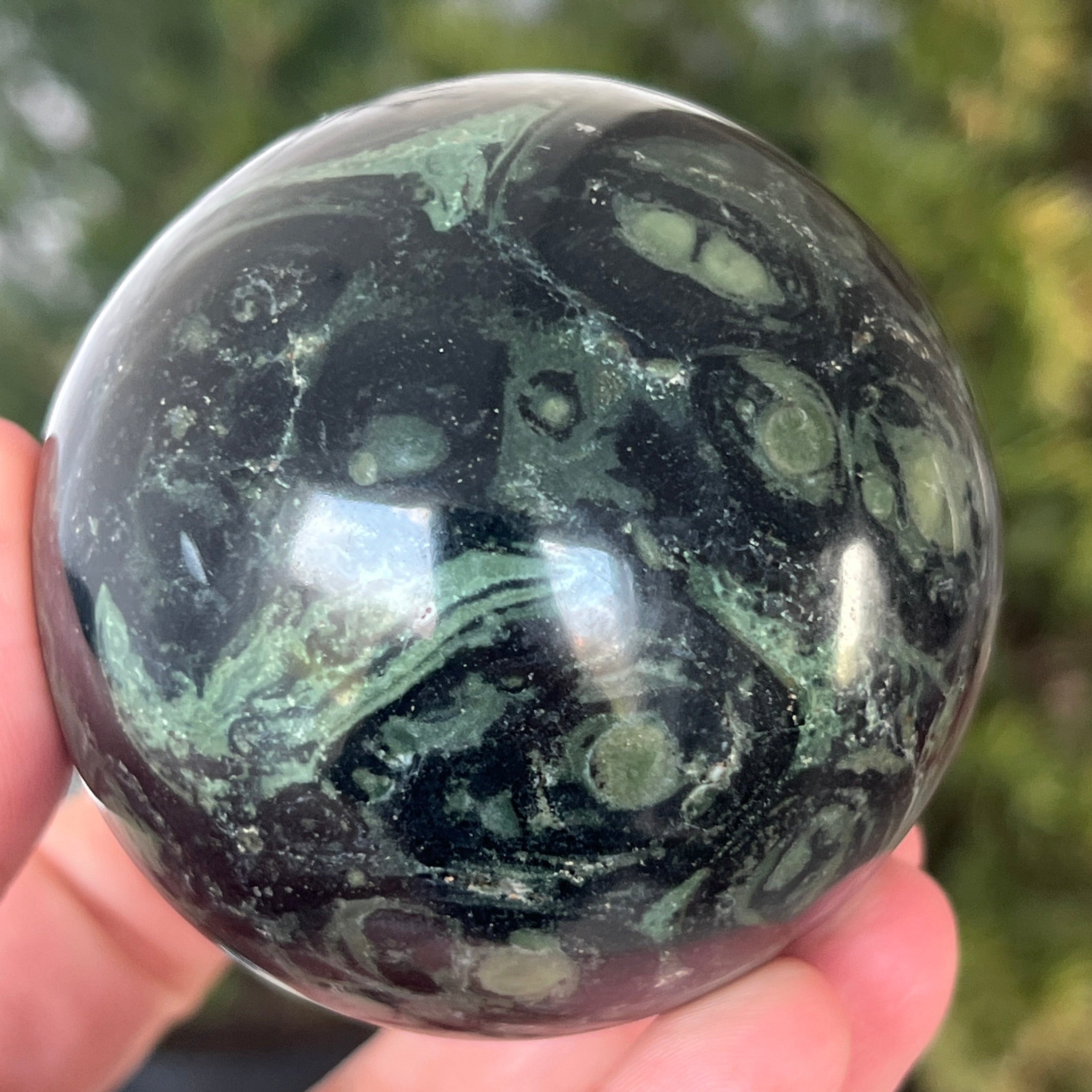 Sfera jasp kambaba 8cm Madagascar model 3