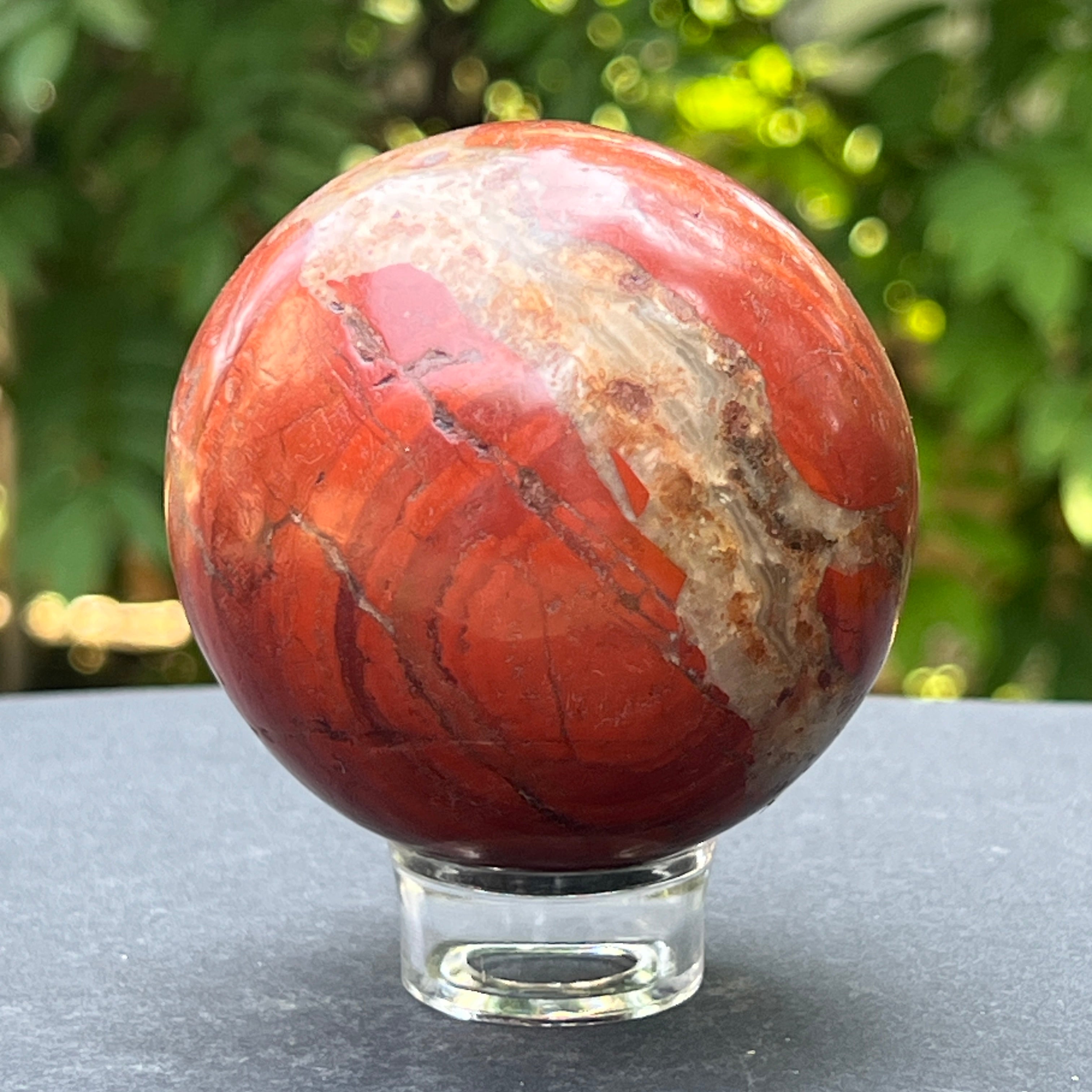 Sfera jasp rosu din Zimbabwe m1