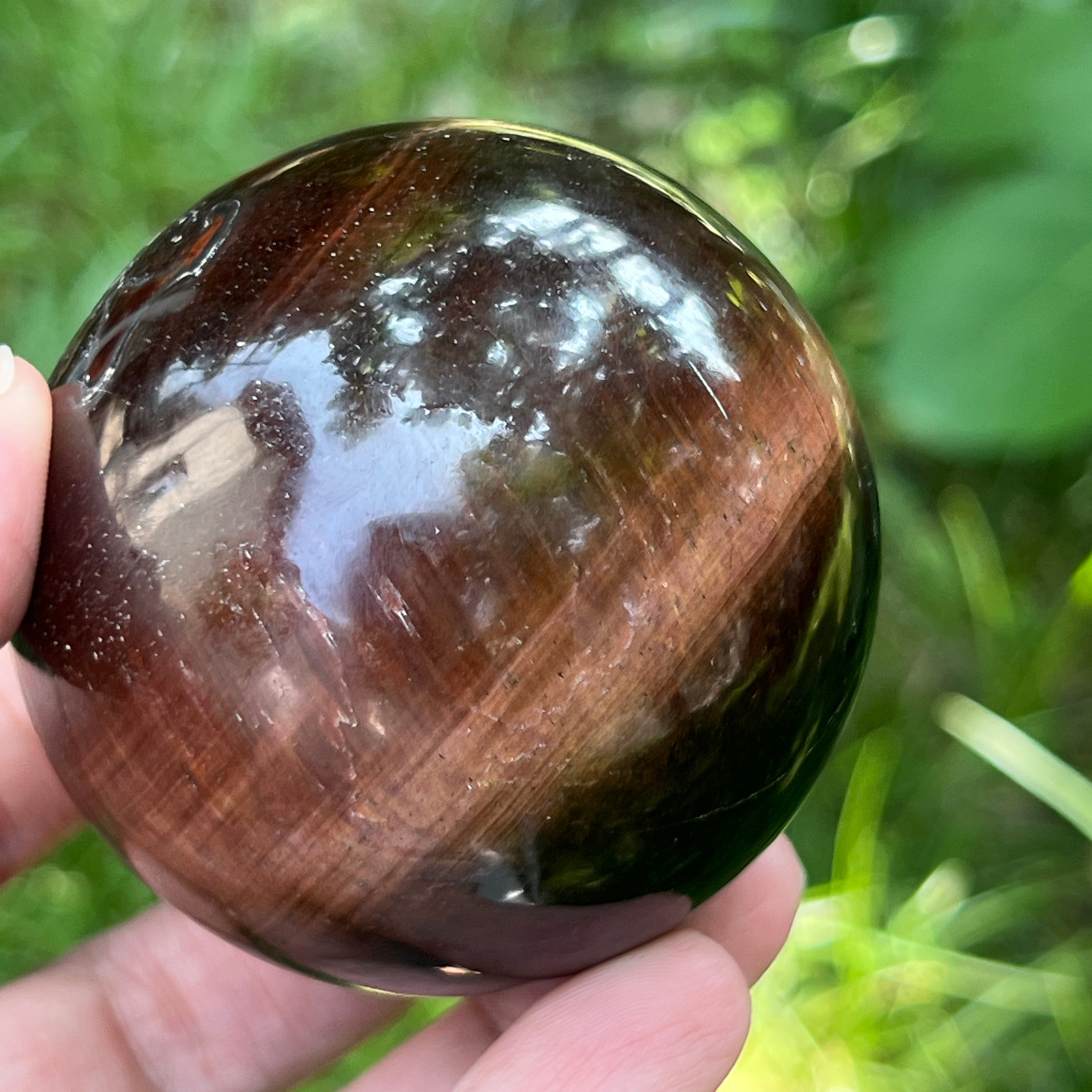 Sfera ochi de tigru rosu model 3