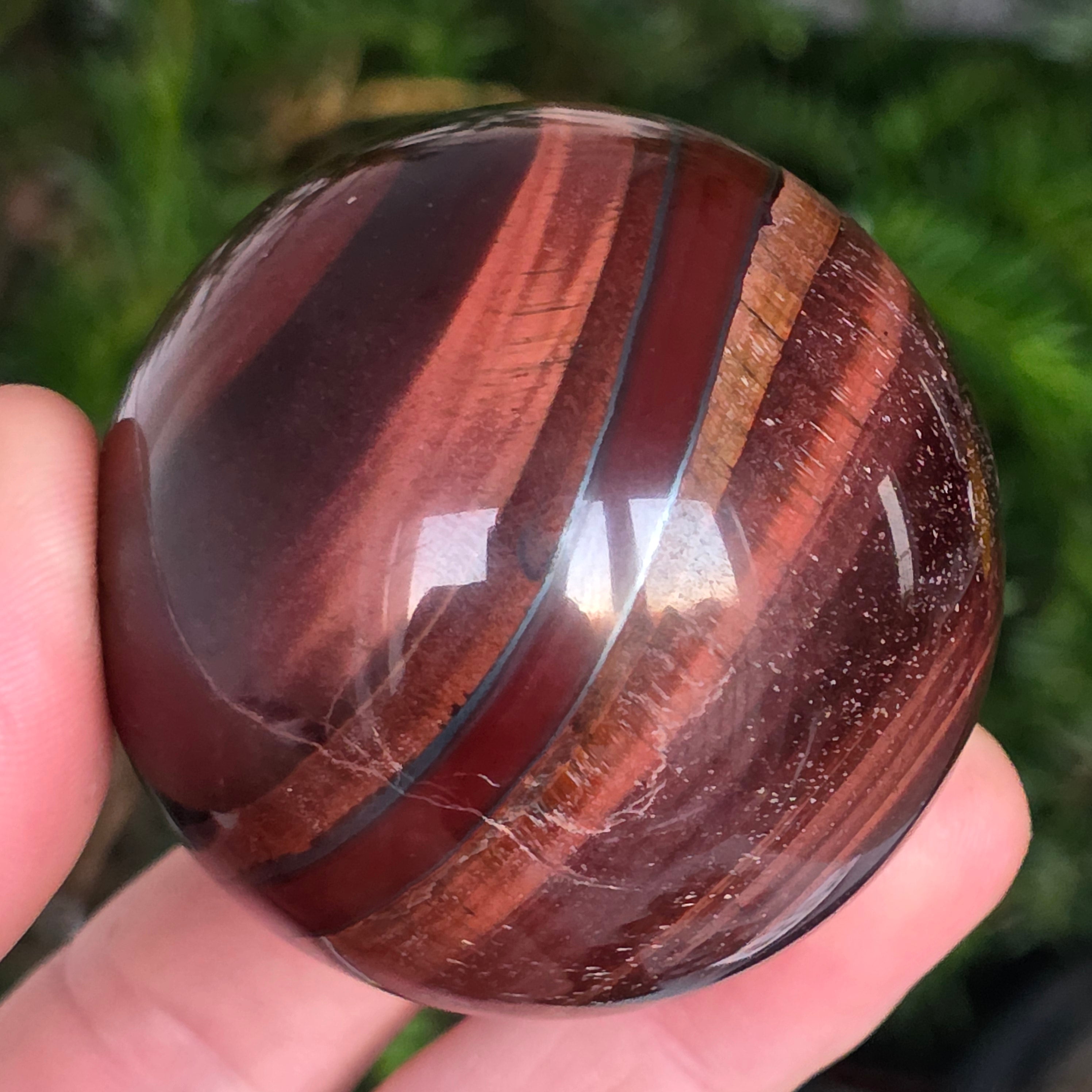 Sfera ochi de tigru rosu model 4