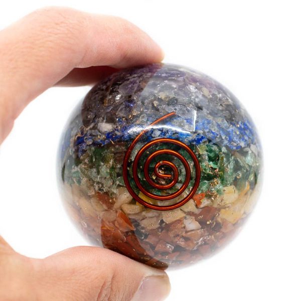 Sfera orgonit 7 chakre 6 cm
