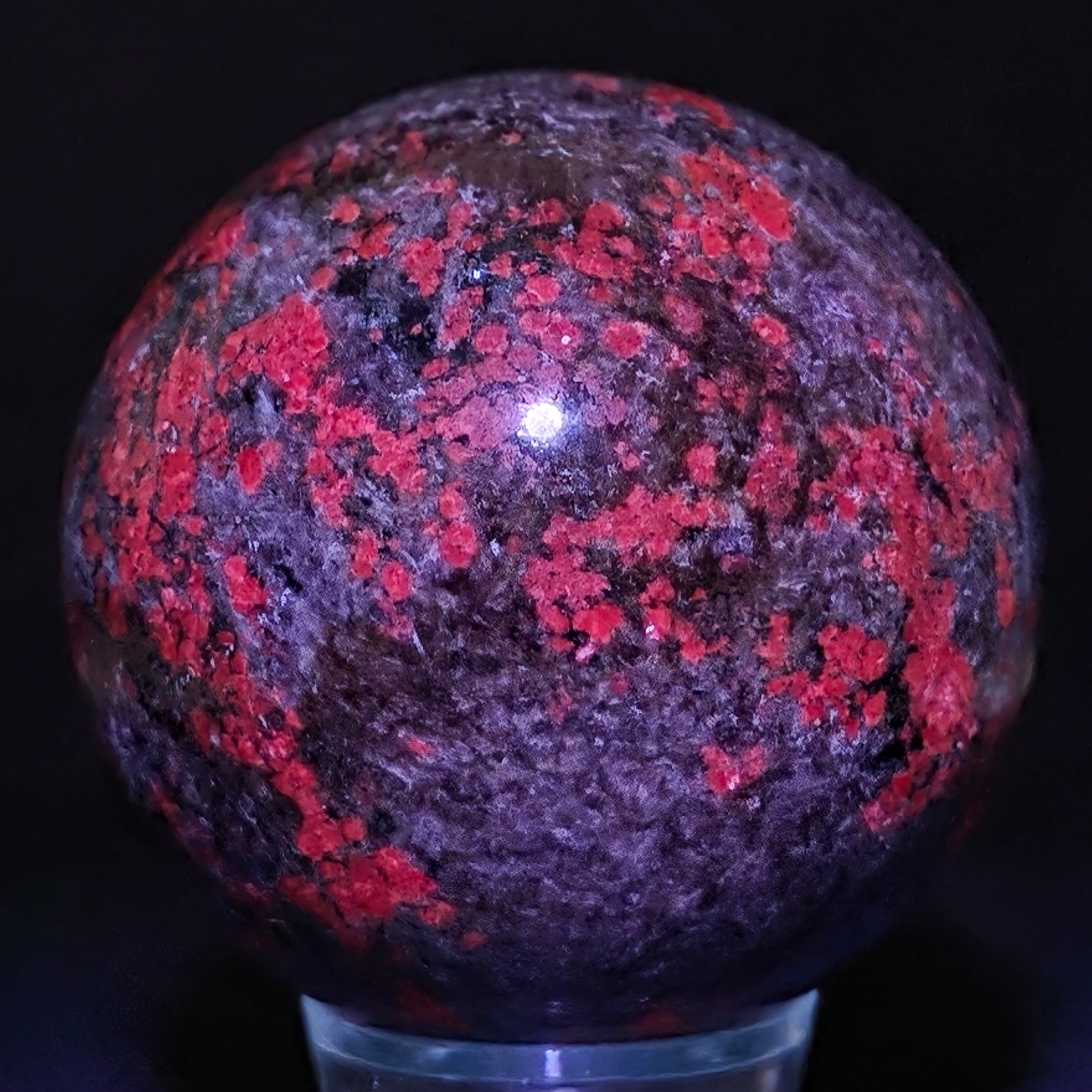 Sfera rubin in fucsit cu kianit | Model M4