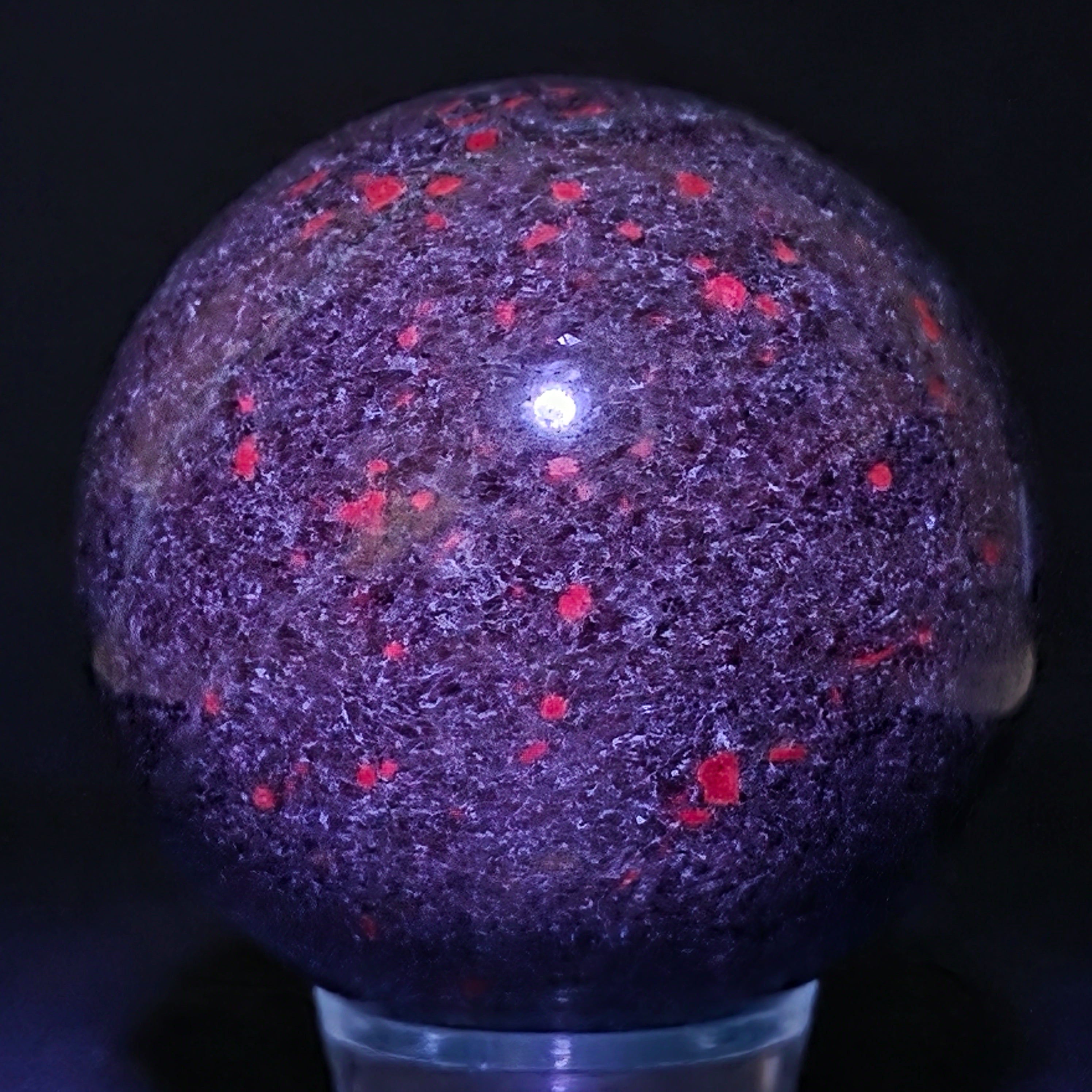 Sfera rubin in fucsit cu kianit | Model M5