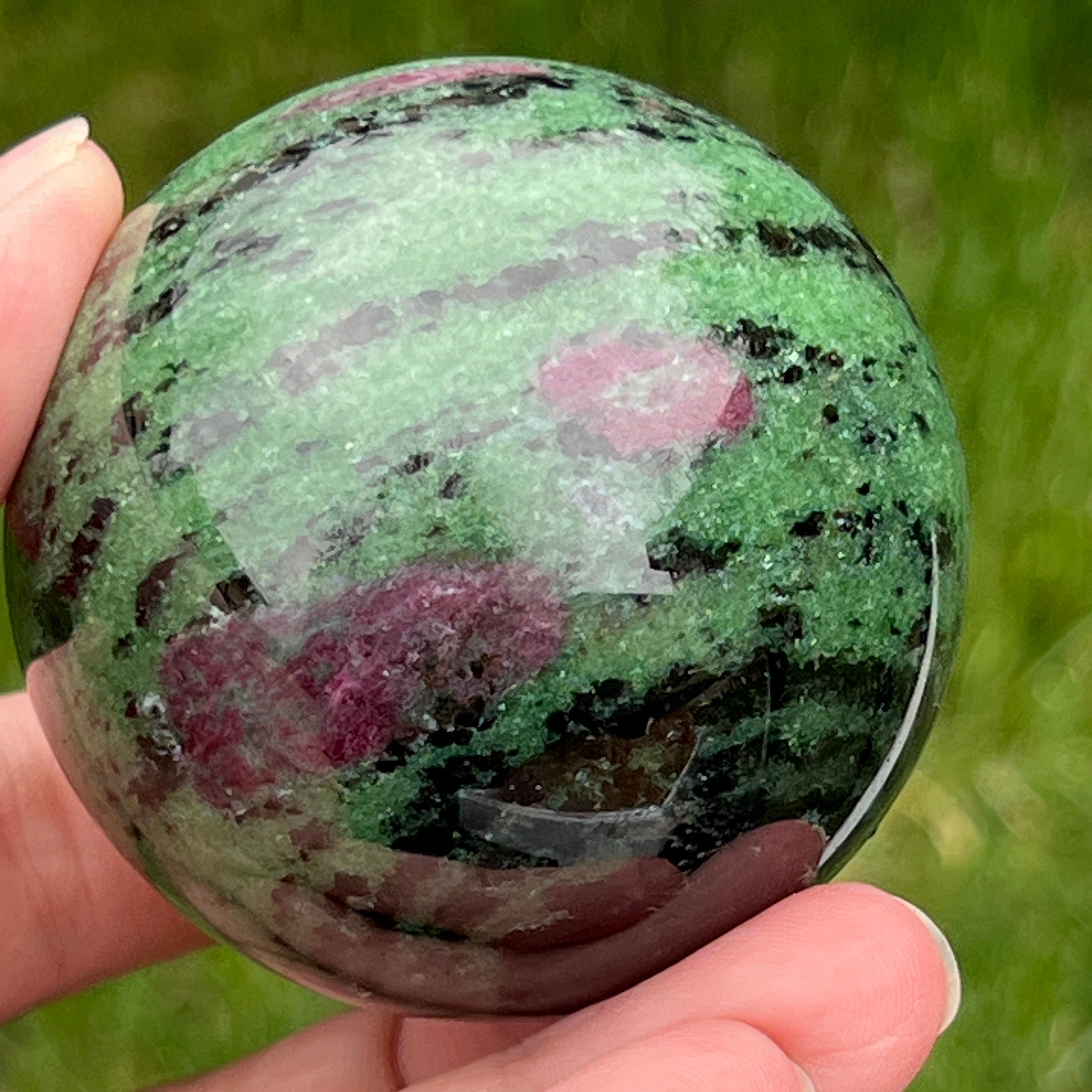 Sfera rubin in zoisit model 3