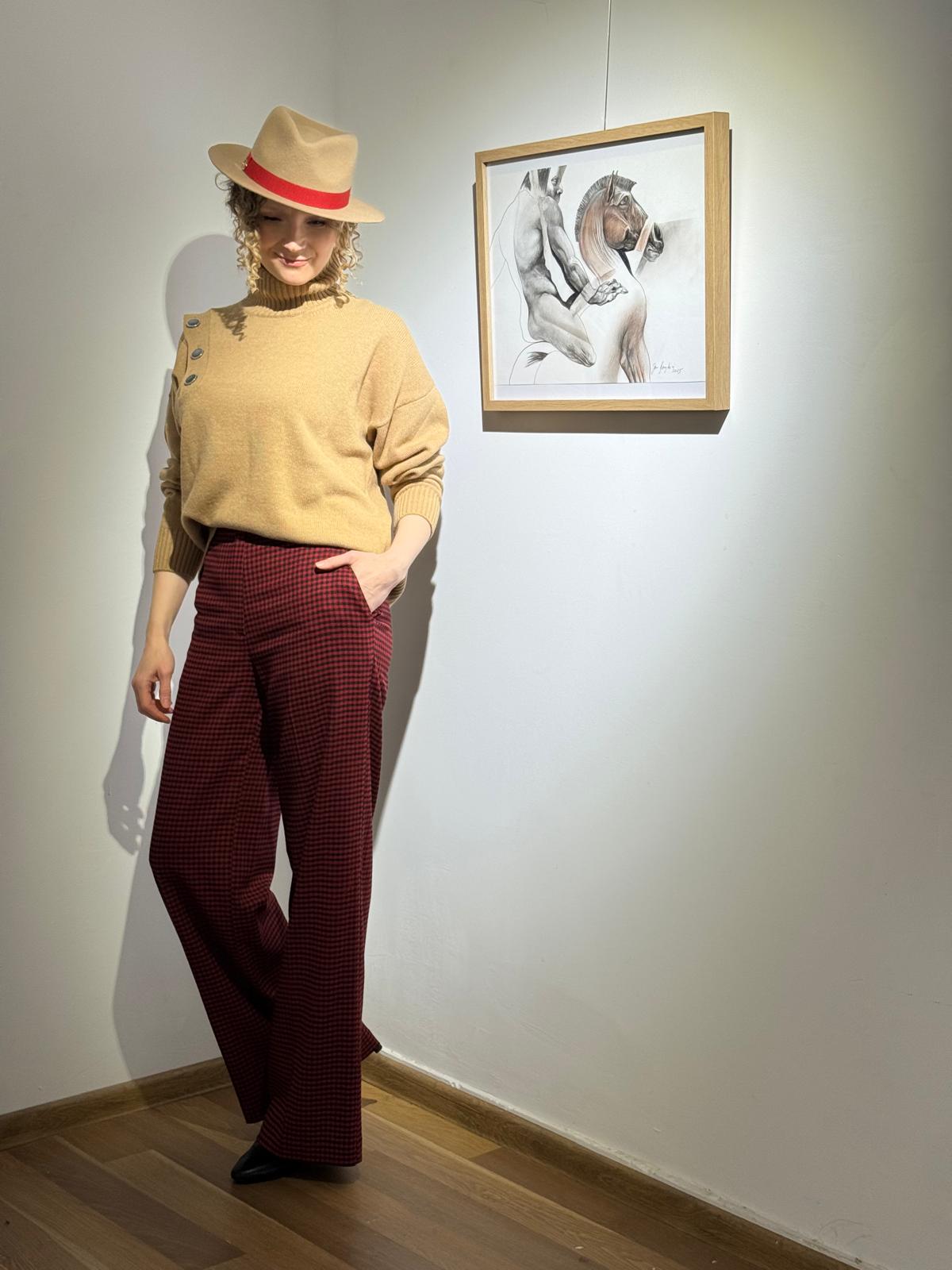 Simona Corsellini Pantaloni în carouri - L INTL