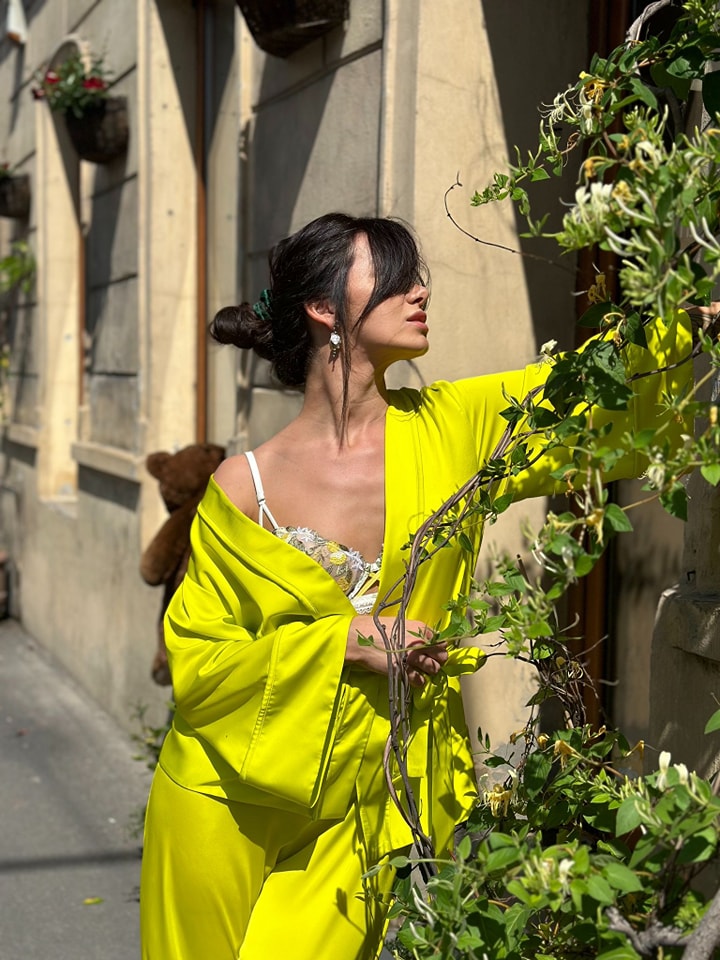Simona Corsellini Sacou verde lime - M INTL