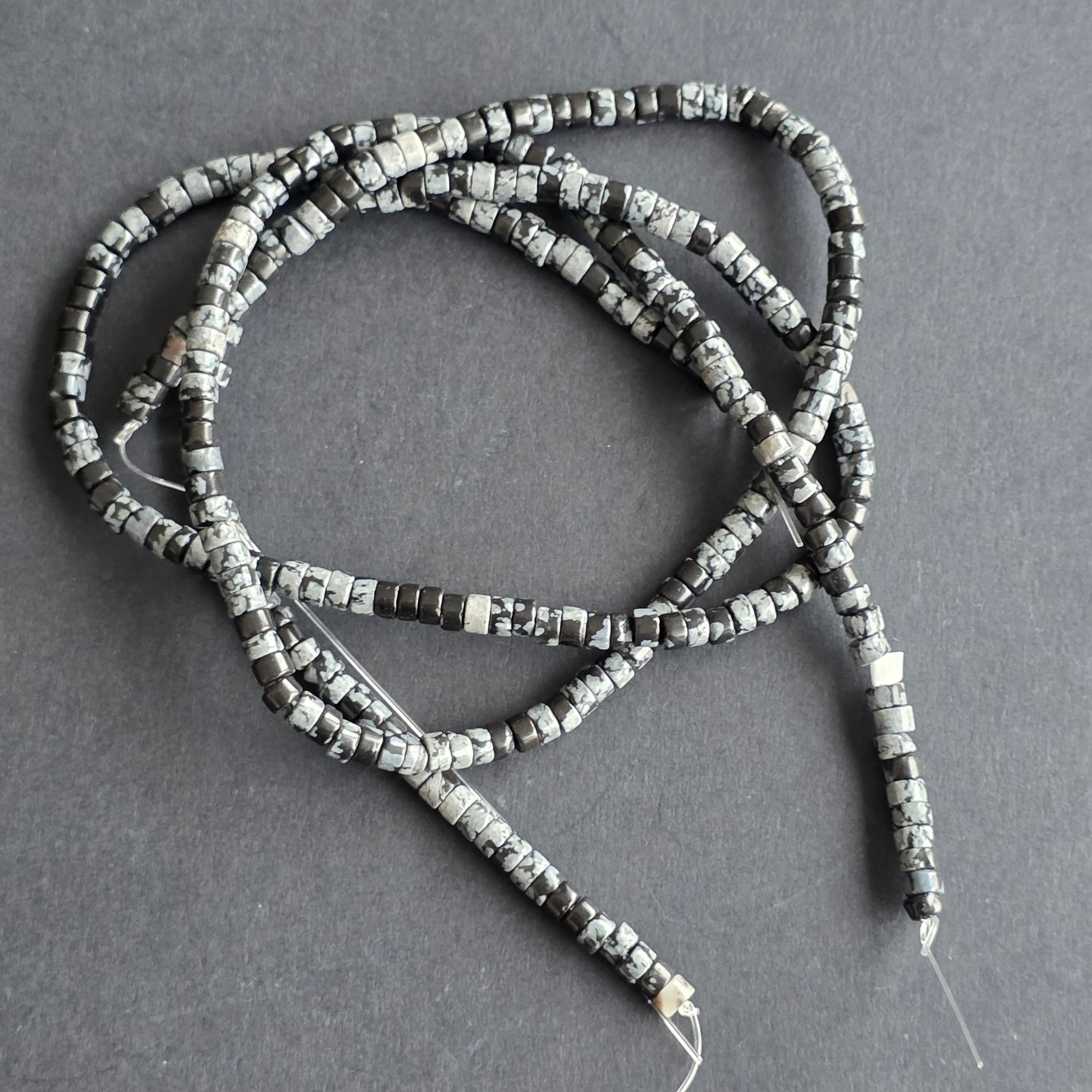 Sirag margele pietre semipretioase discuri OBSIDIAN ZAPADA