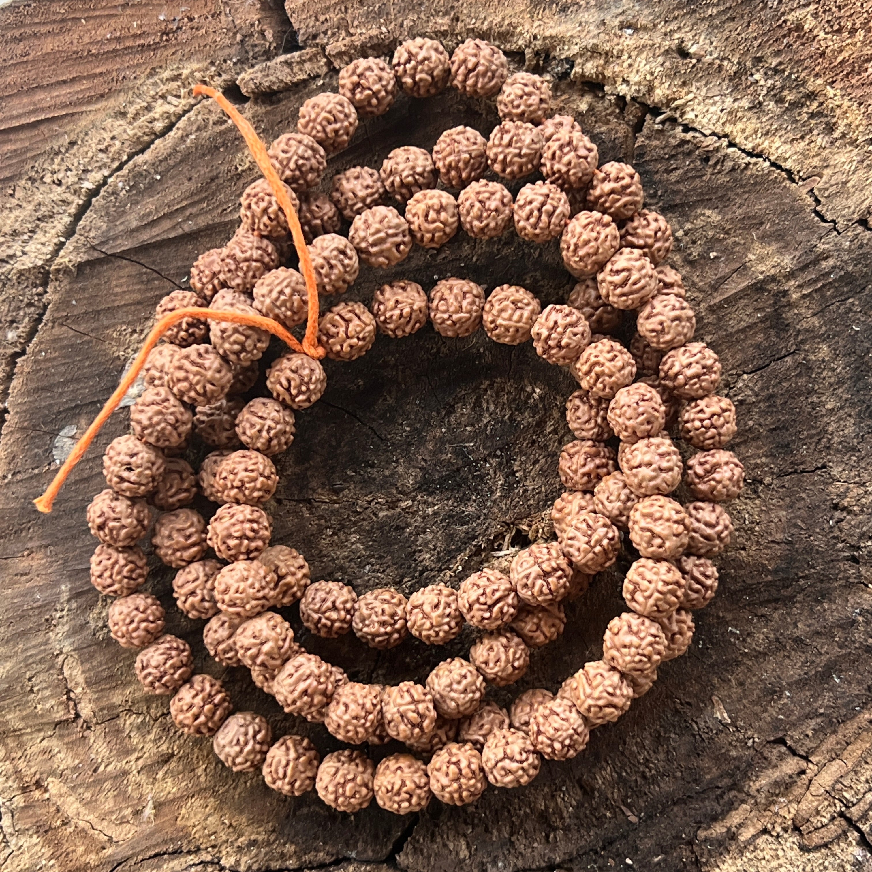 Sirag margele pietre semipretioase sfere RUDRAKSHA 80 cm