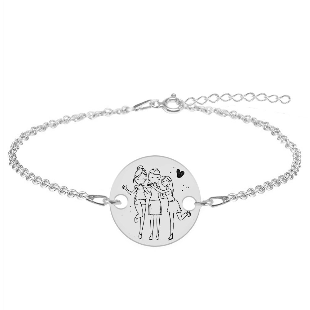Sisters - Bratara din argint 925 personalizat pentru surori