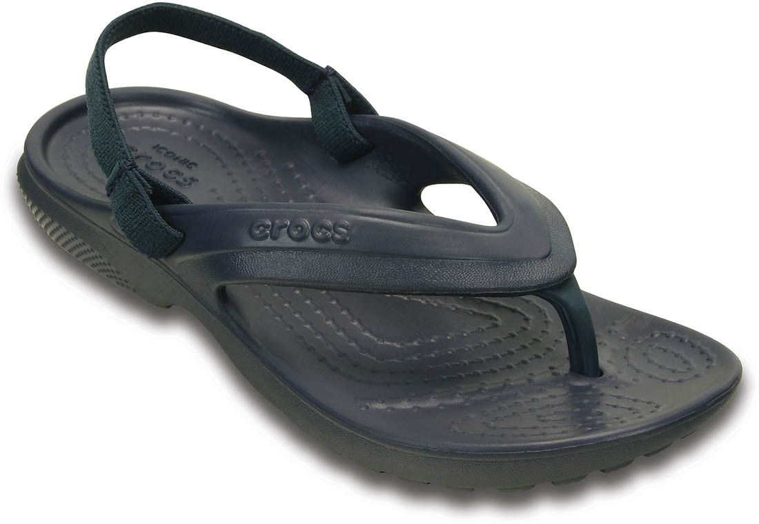 Slapi Crocs Classic Flip Kids Albastru - Navy - poza 2