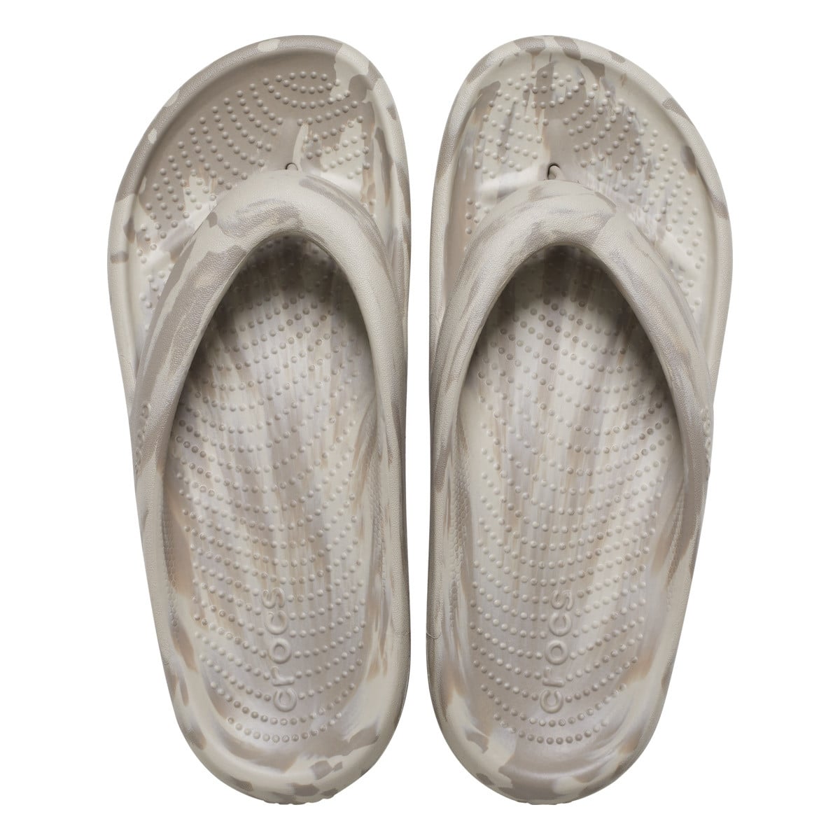 Șlapi Crocs Classic Mellow Marbled Flip Bej - Mushroom/Cobblestone - poza 5