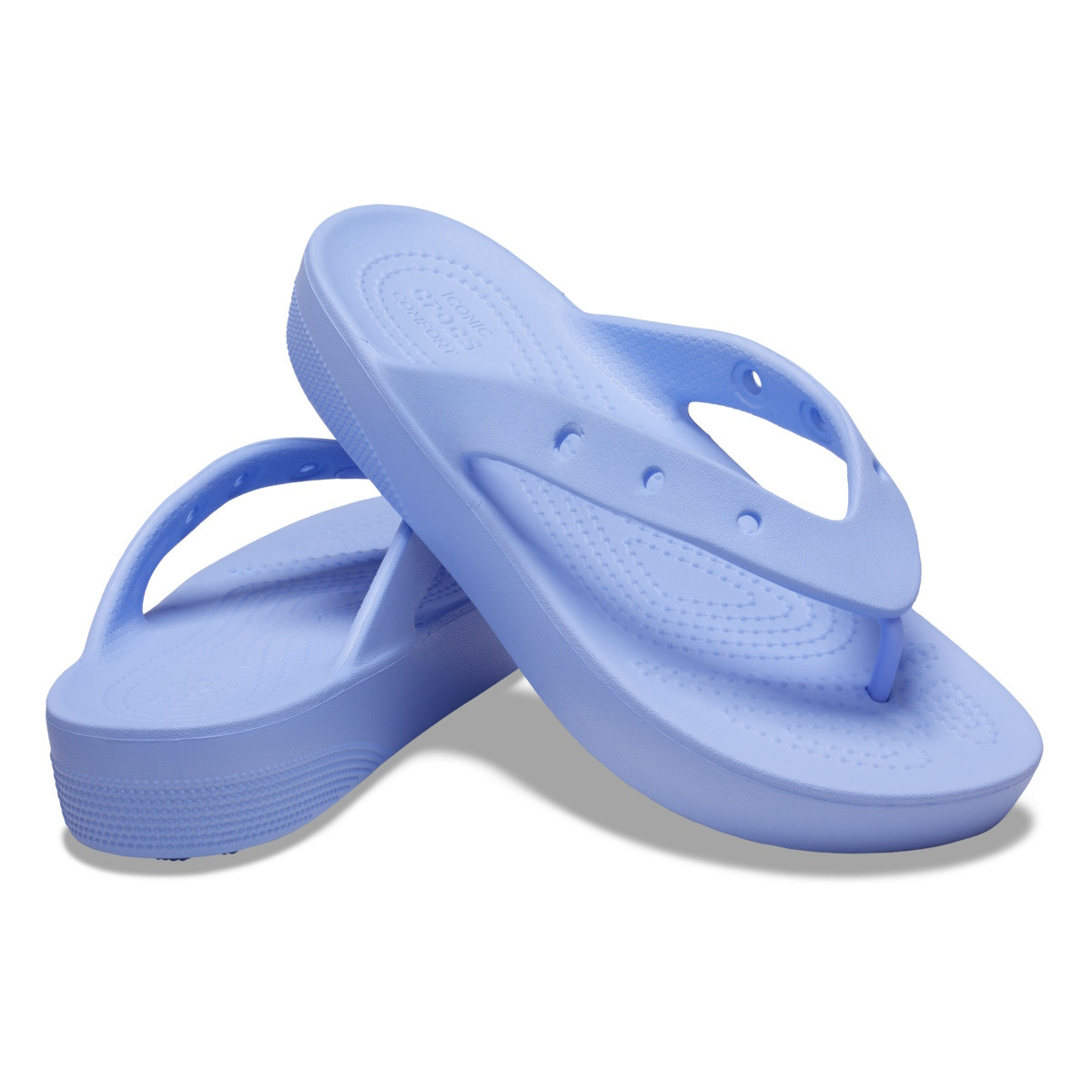 Slapi Crocs Classic Platform Flip Mov - Moon Jelly - poza 5